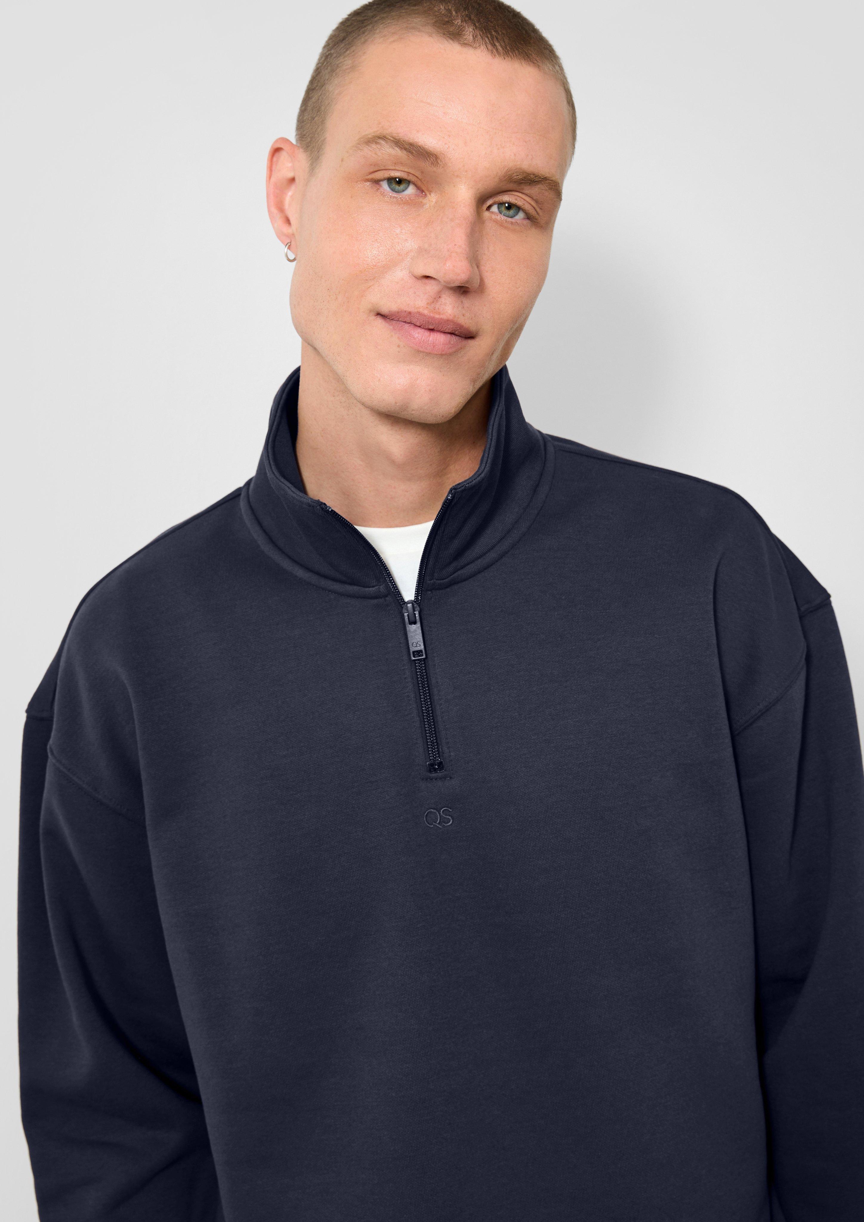 Hommes Sweat-shirt en bleu de QS