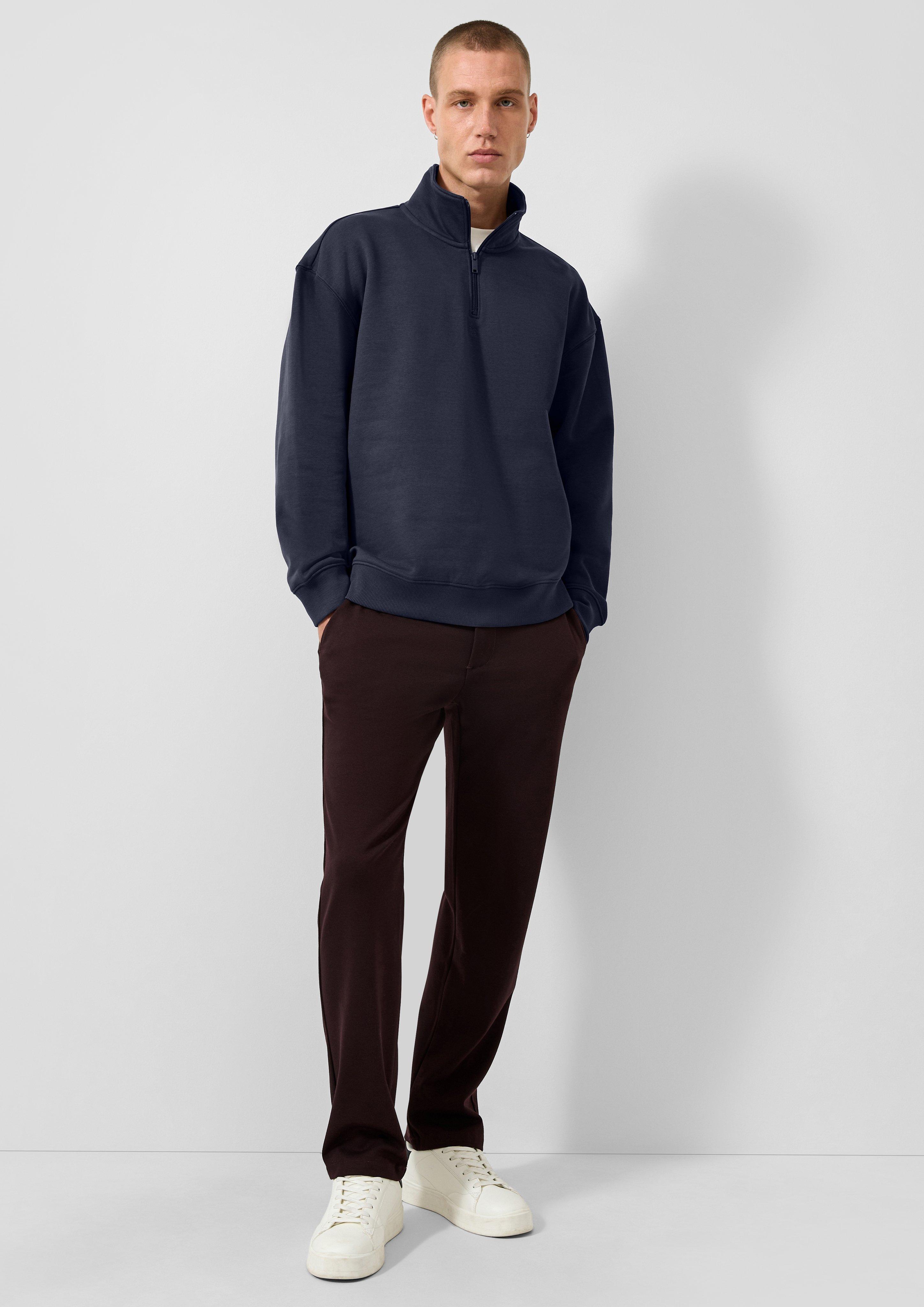 Hommes Sweat-shirt en bleu de QS