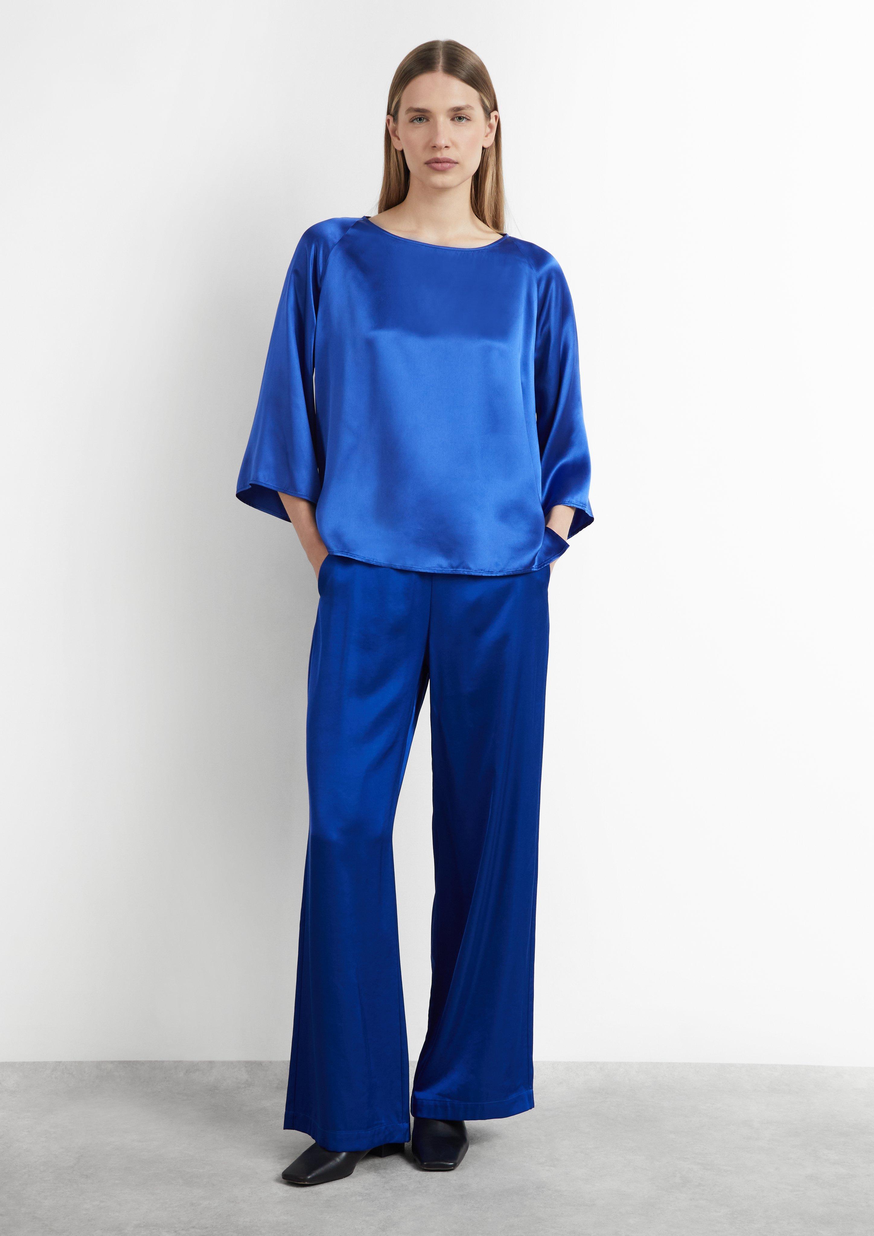 Women Trousers in blue by COMMA