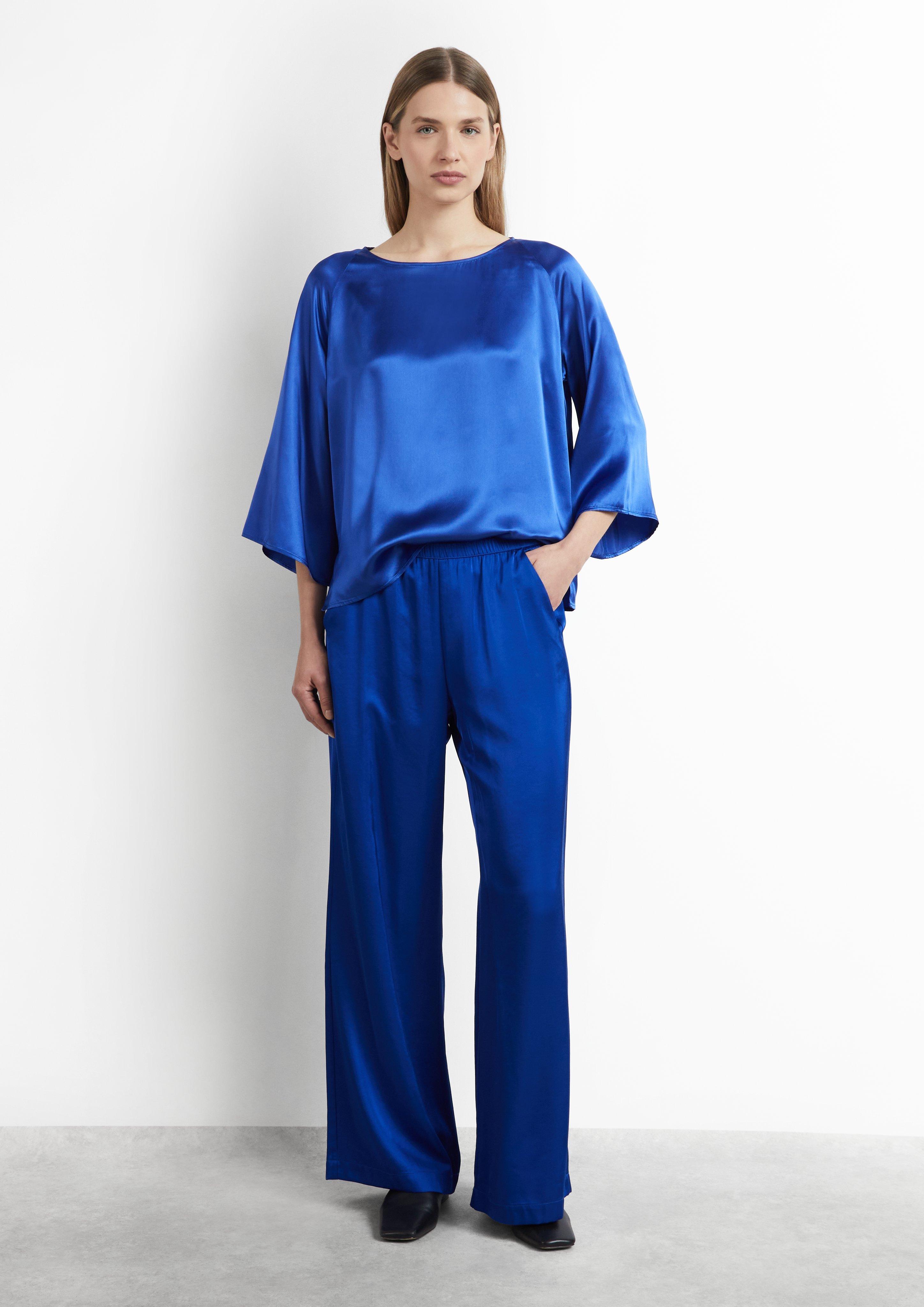 Women Trousers in blue by COMMA