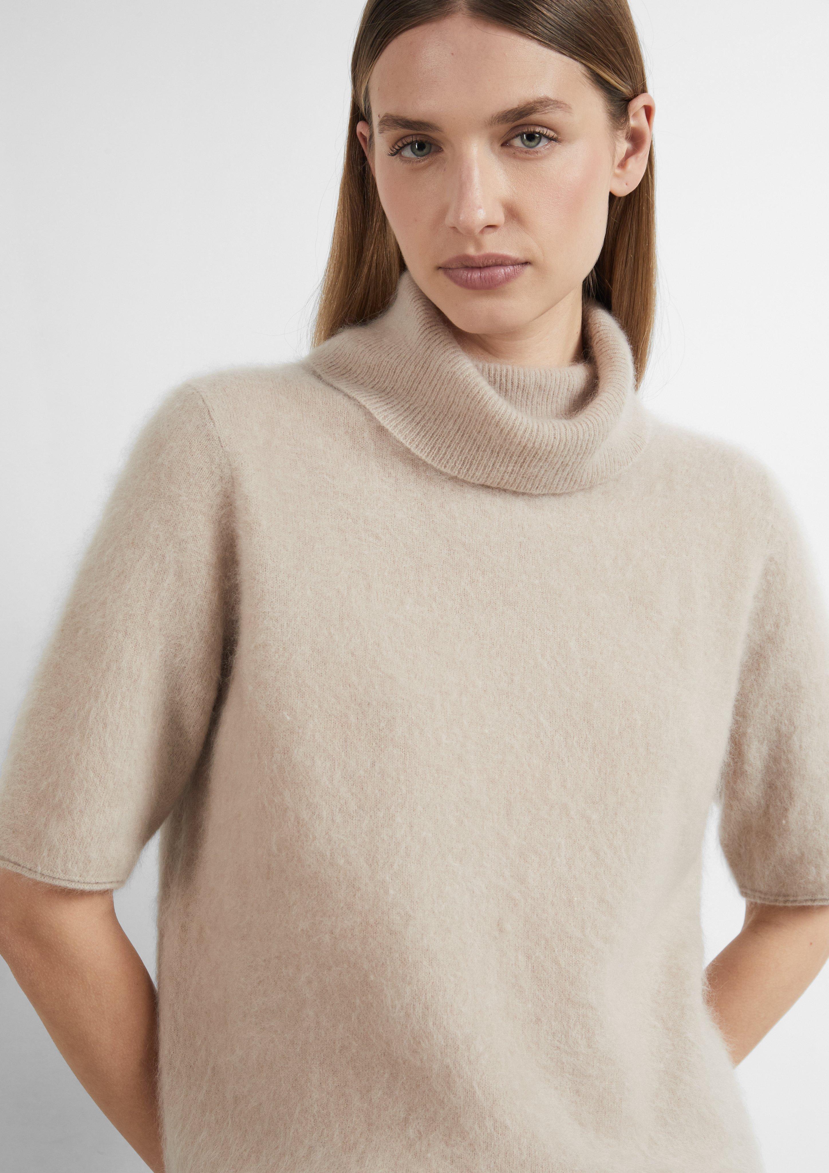 Women Knitted pullover in beige by COMMA