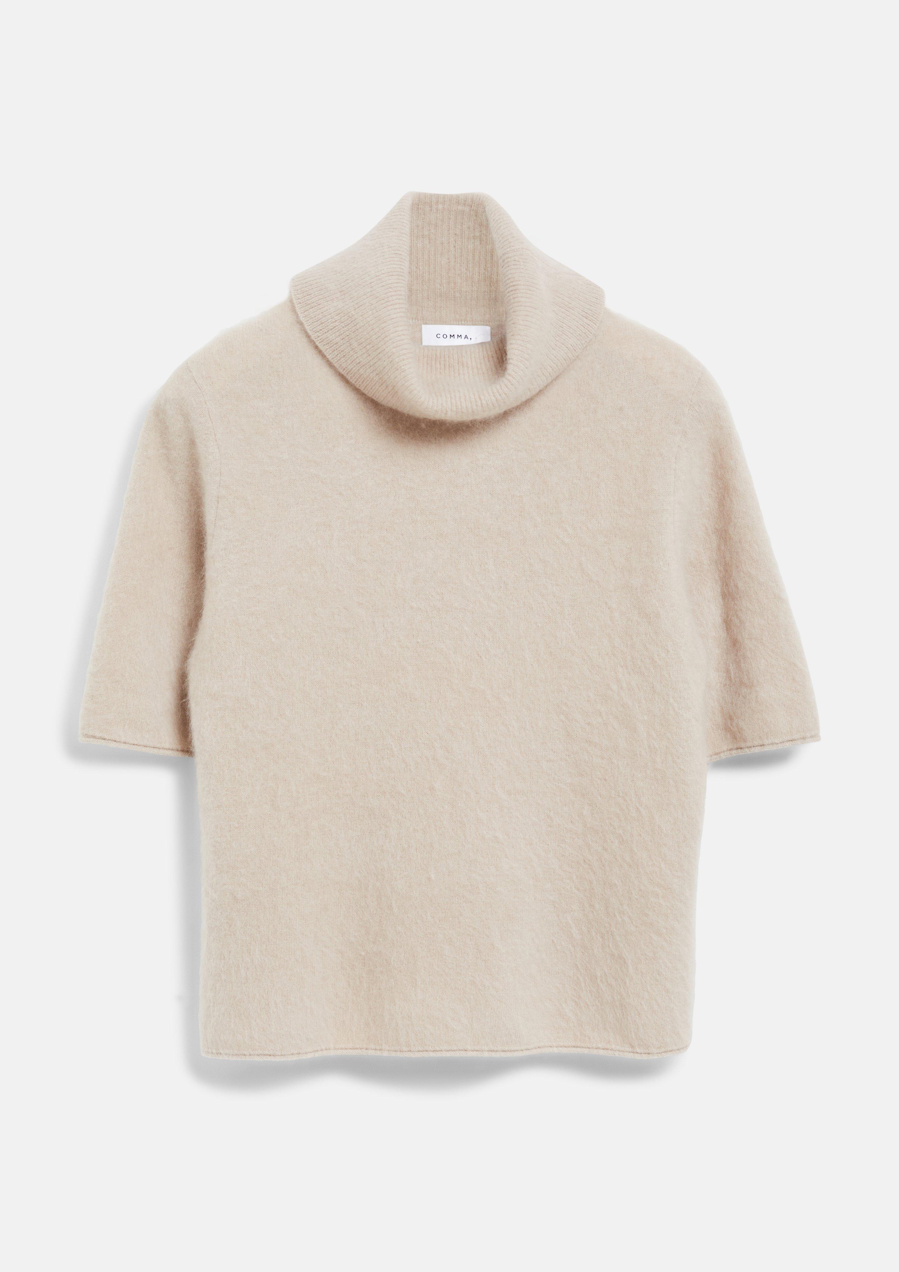 Women Knitted pullover in beige by COMMA