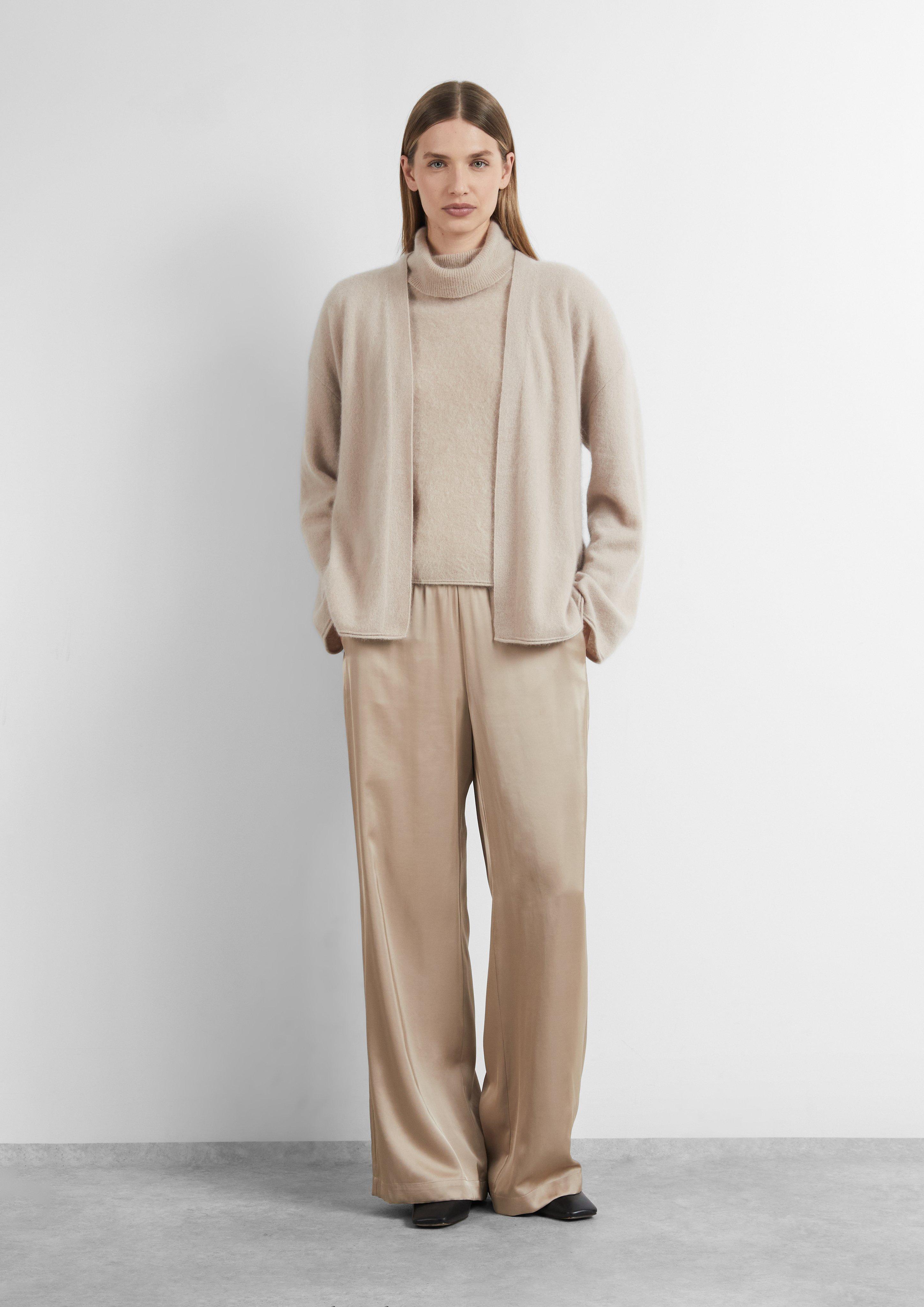 Women Knitted pullover in beige by COMMA