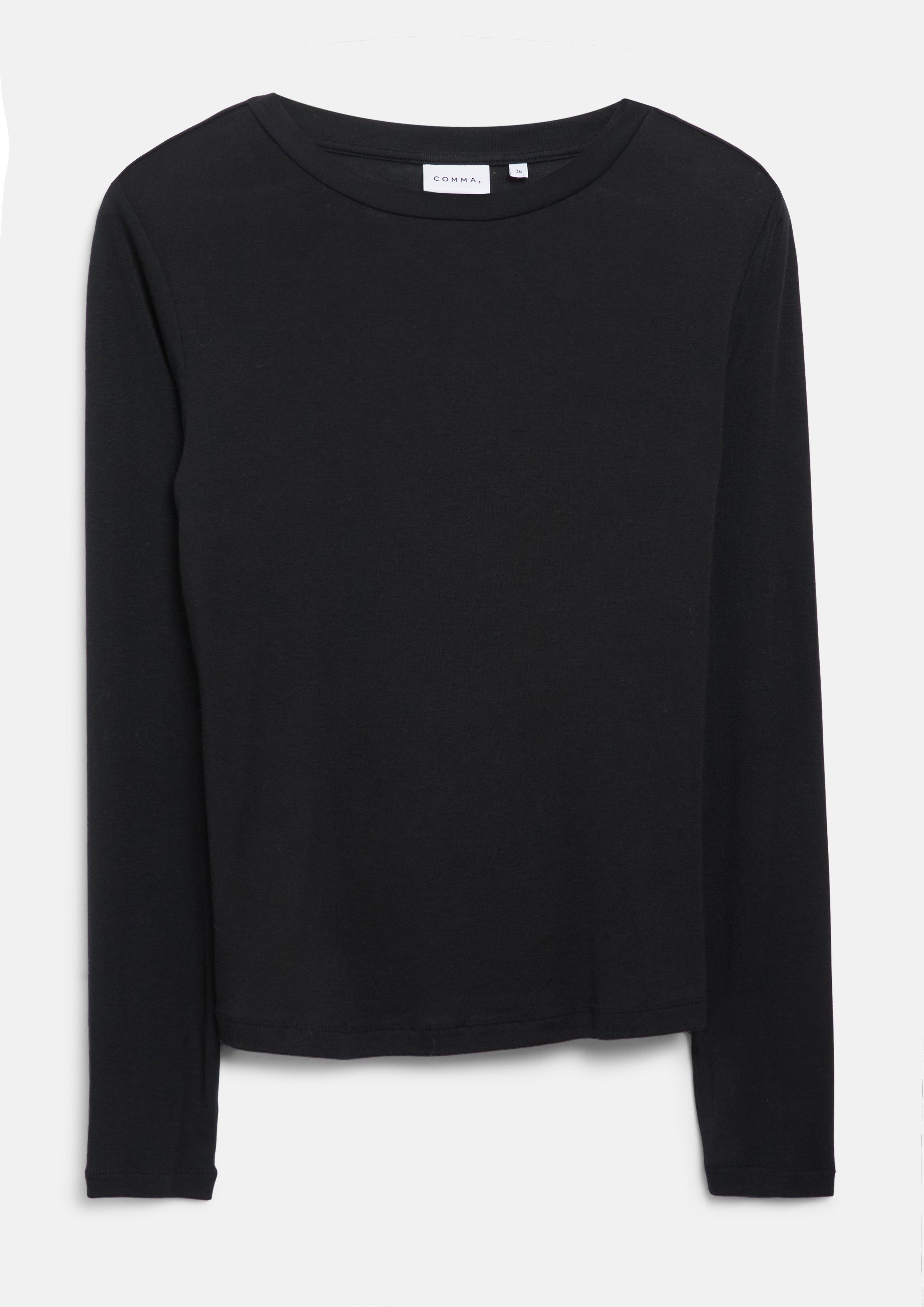 Dames T-Shirt in zwart van COMMA