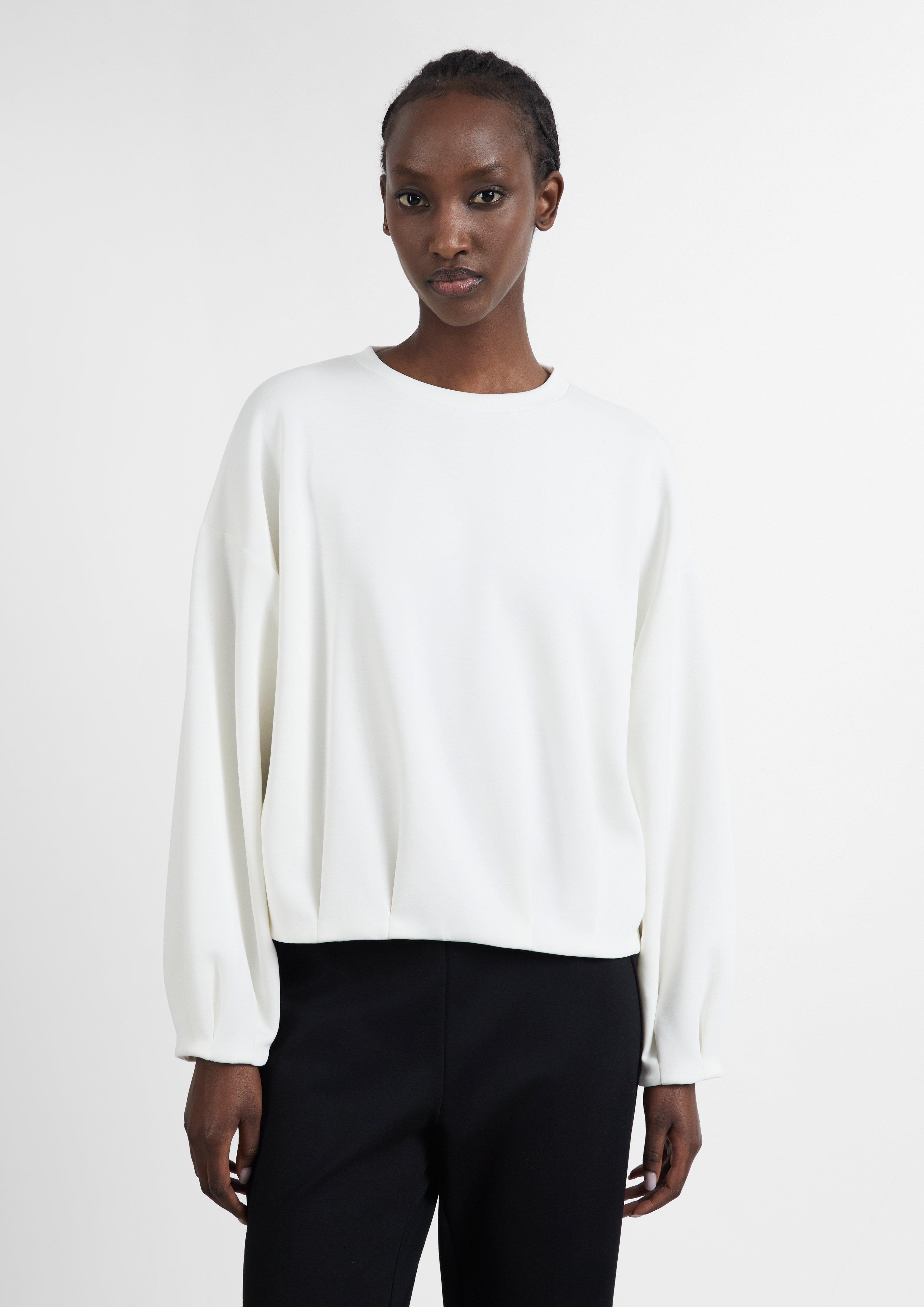 Sweat-shirt doux à col bouffant en crème de COMMA