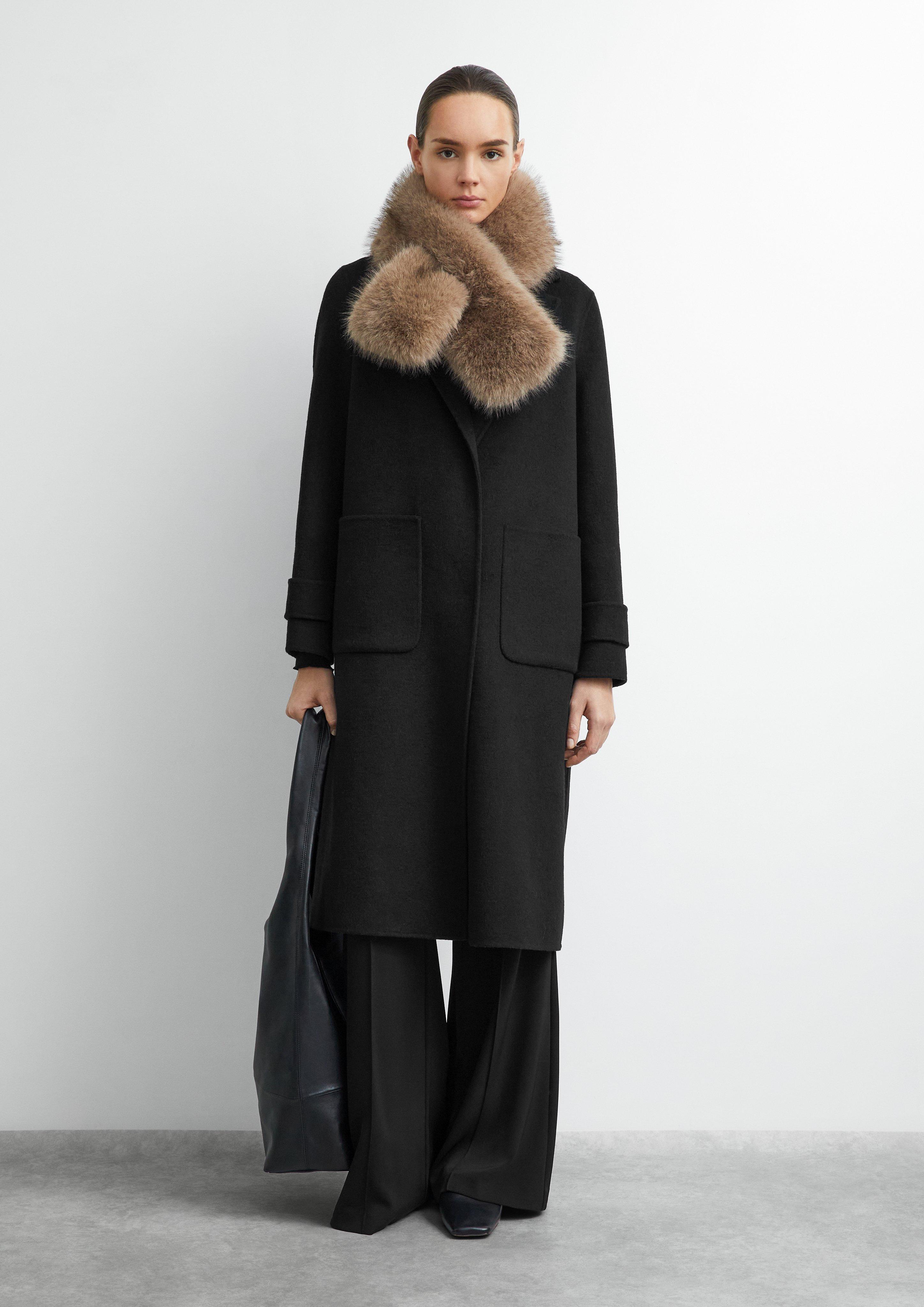 Damen Fake-Fur-Schal in beige von comma