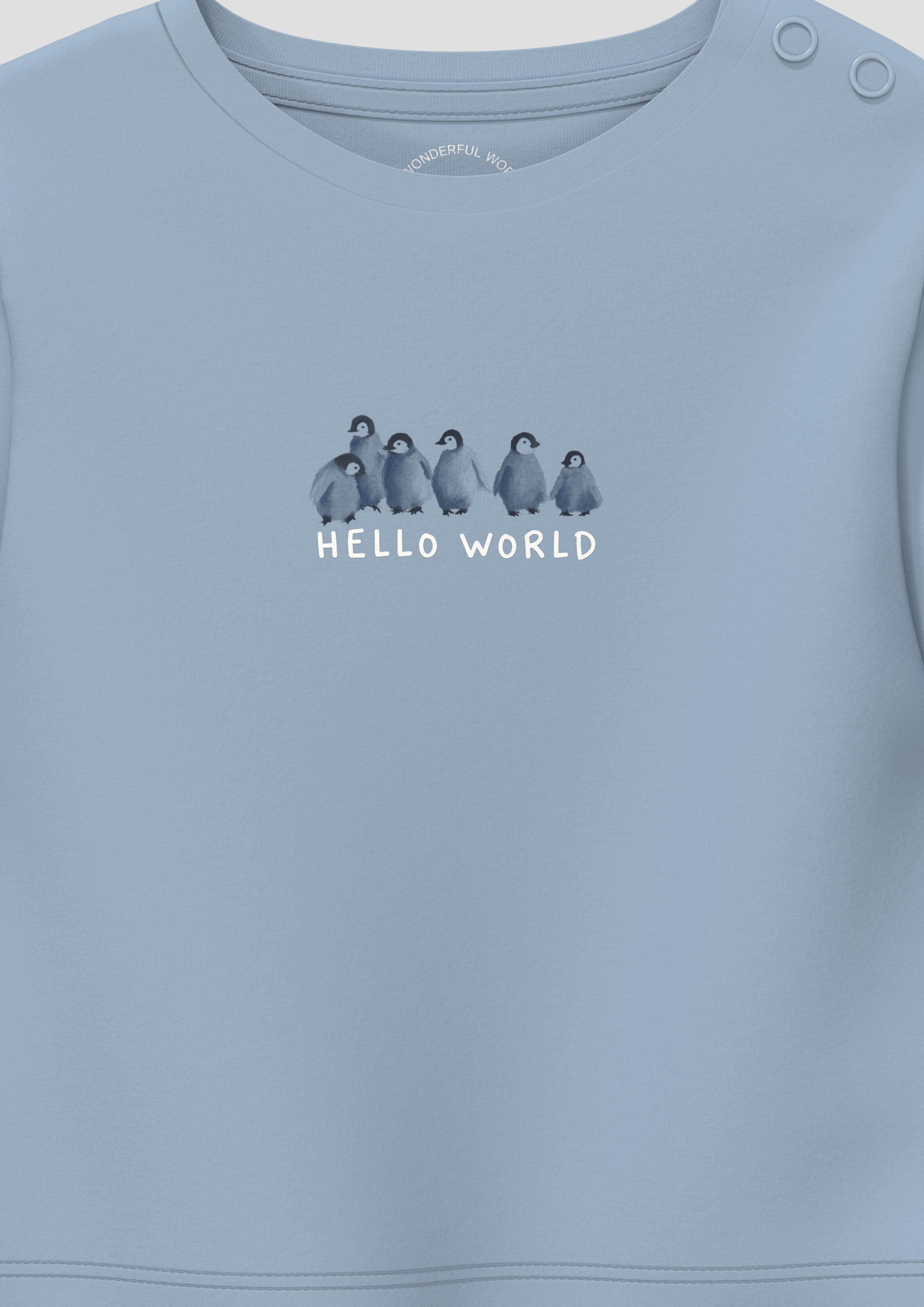 Kinder Unisex T-Shirt mit Print in blau von s.Oliver