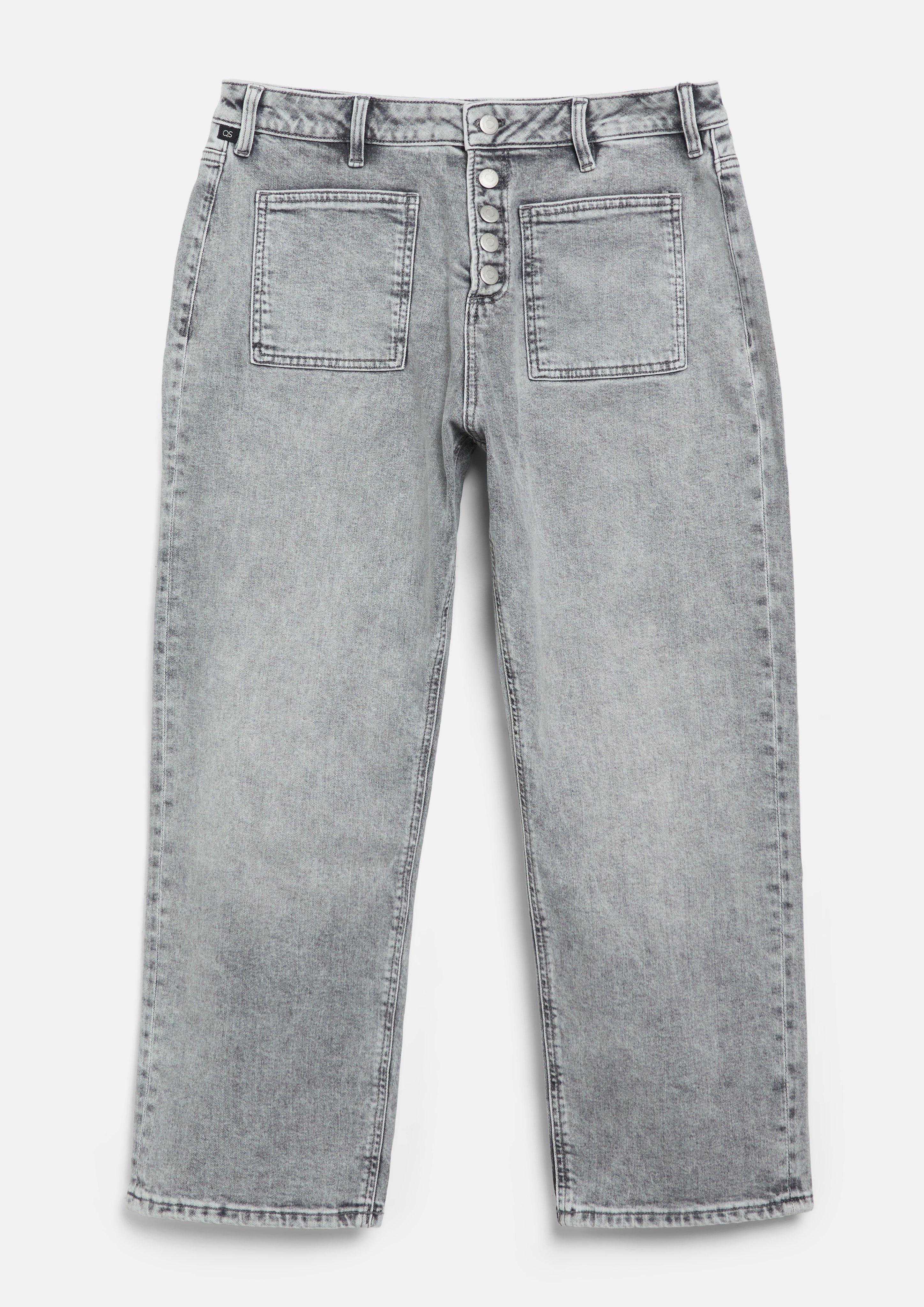 Femmes Pantalon en jean en gris de QS CURVE