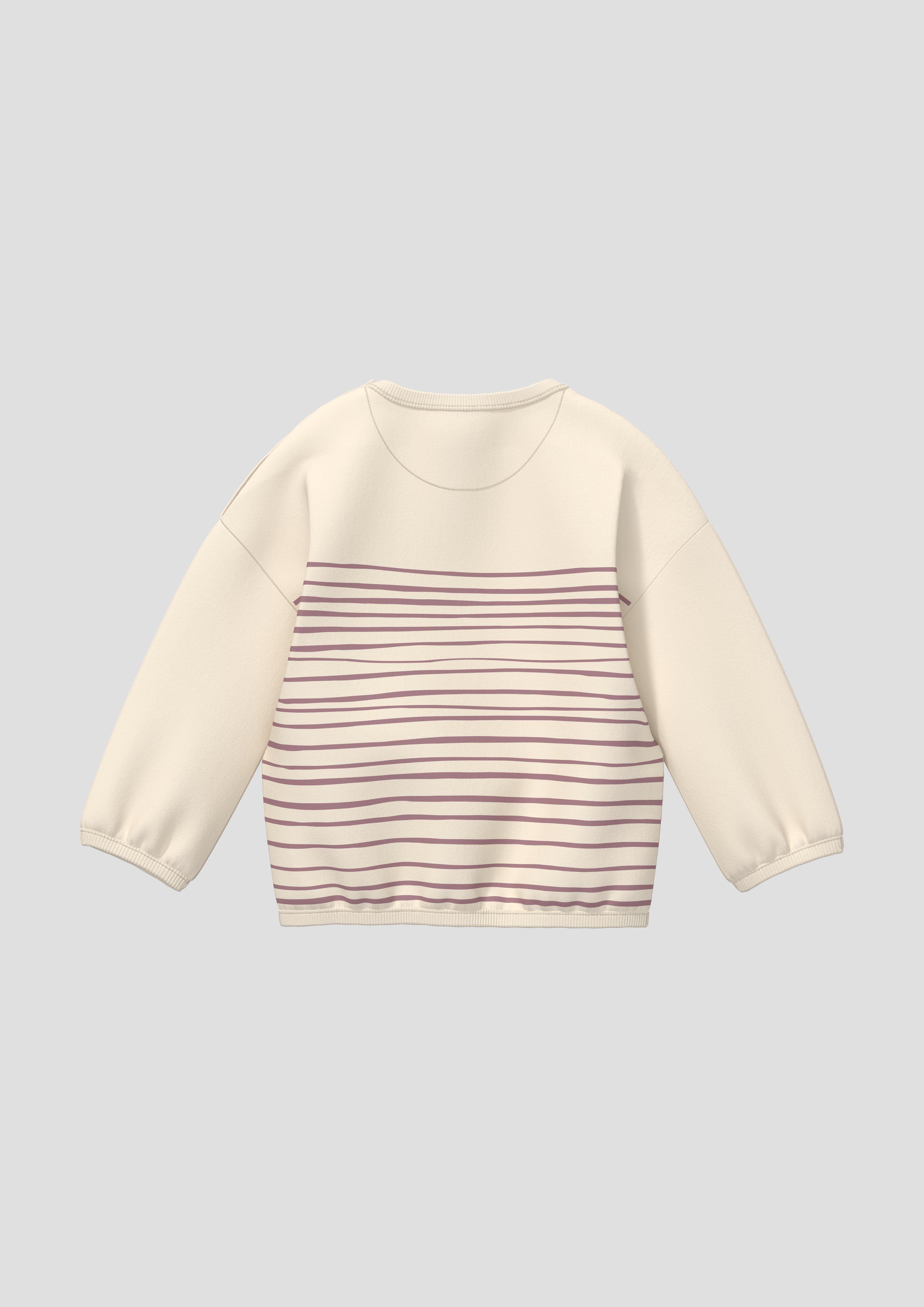 Kinder Unisex Sweatshirt im Loose Fit mit Print in beige von s.Oliver
