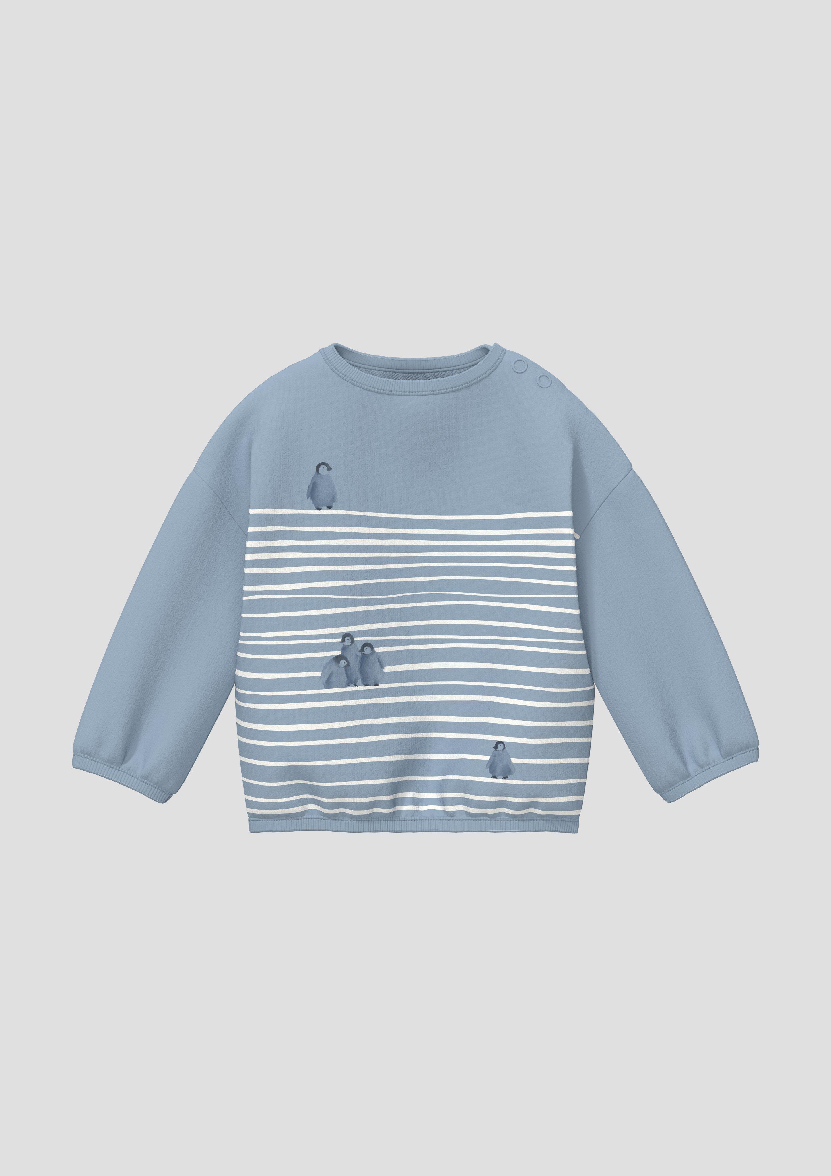Unisex Sweatshirt im Loose Fit mit Print in Farbe blau von s.Oliver