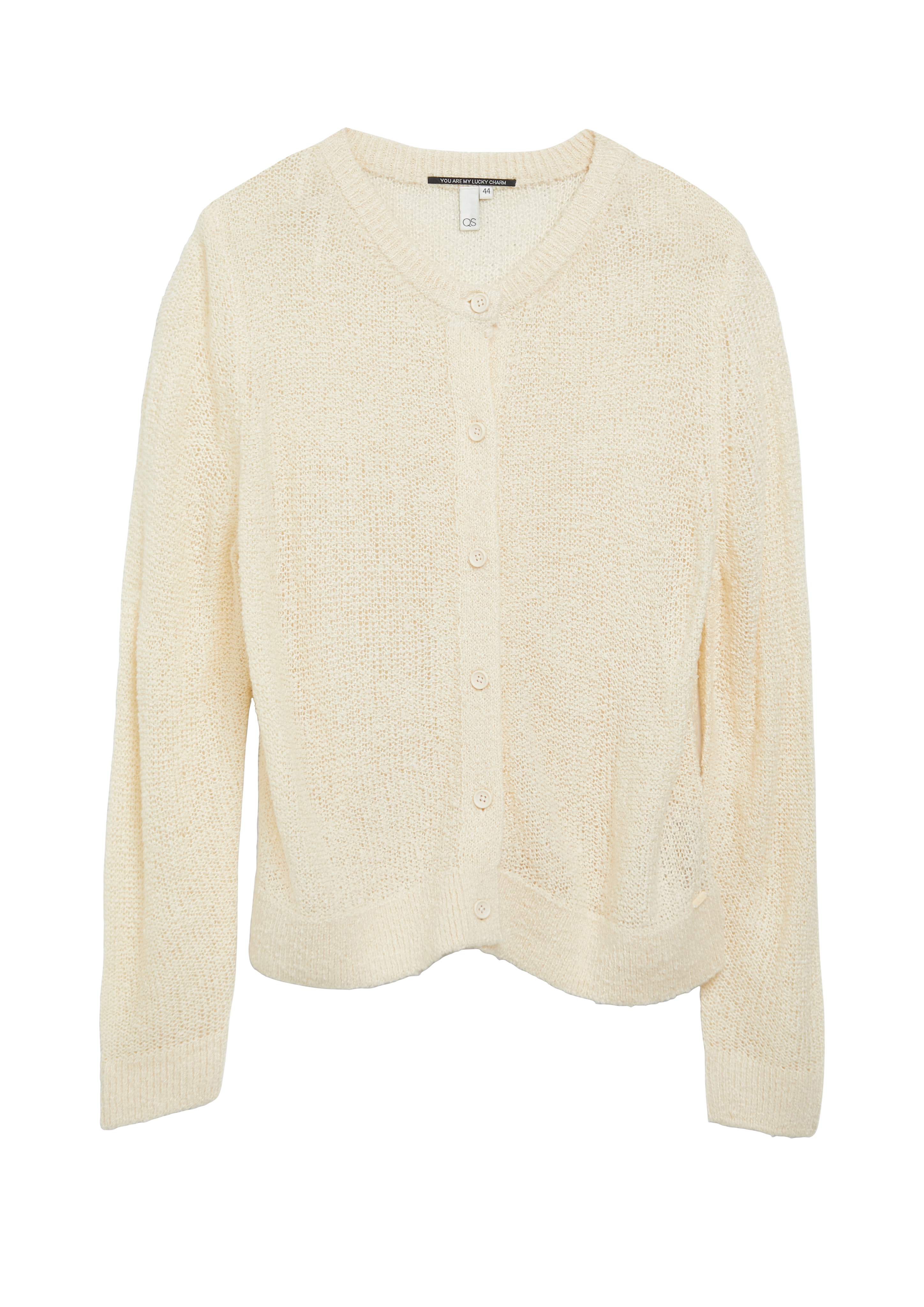 Gebreid vest met bouclé-look