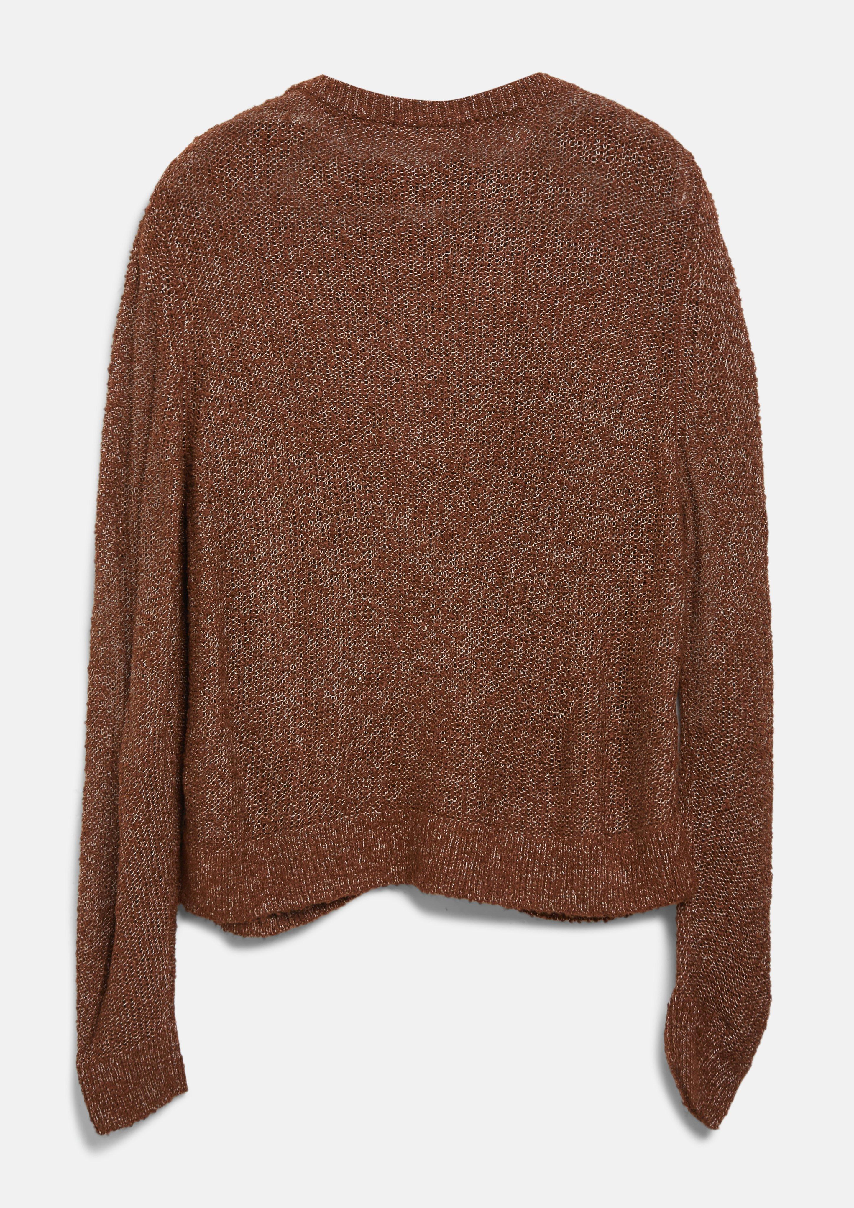 Femmes Cardigan effet bouclé en brun de QS CURVE