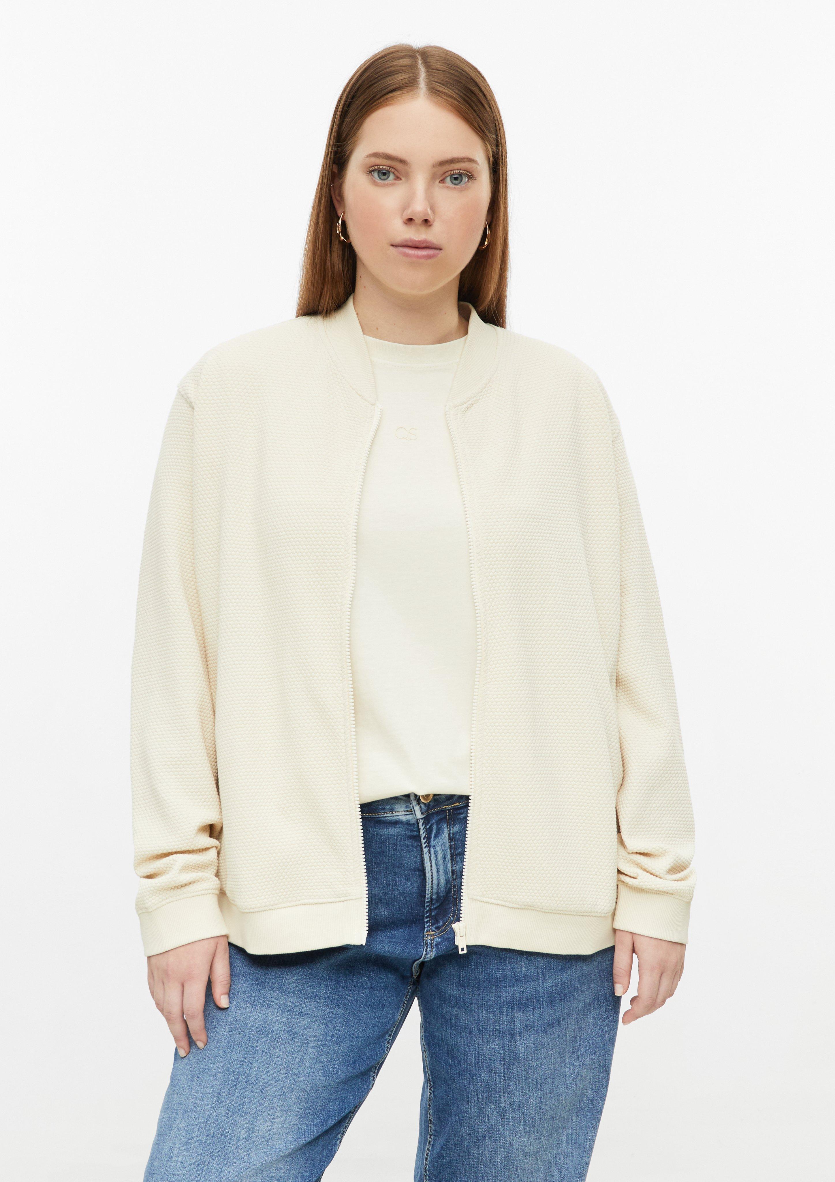 Sweatshirt in Farbe beige von QS CURVE