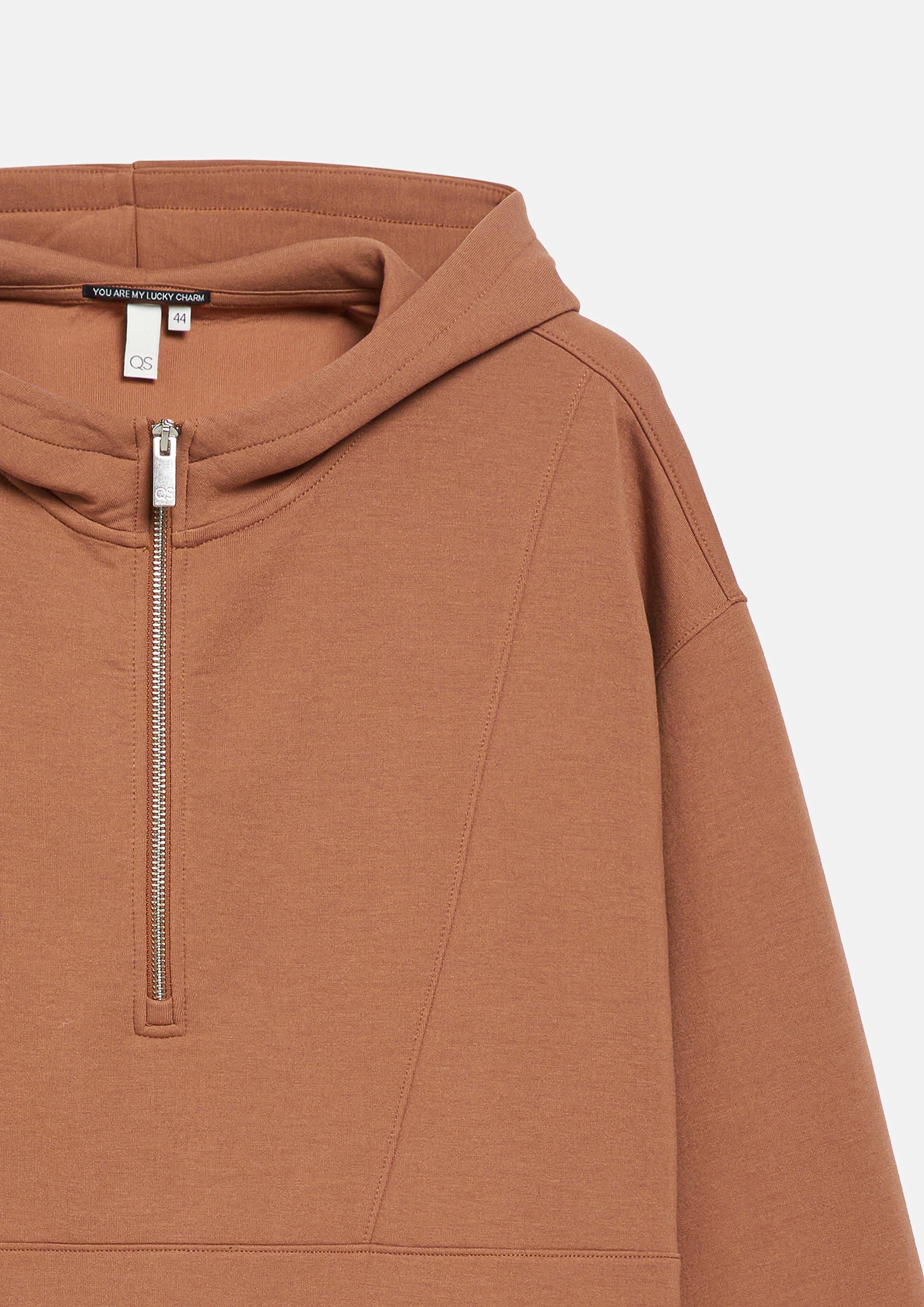 Dames Sweatshirt in bruin van QS CURVE