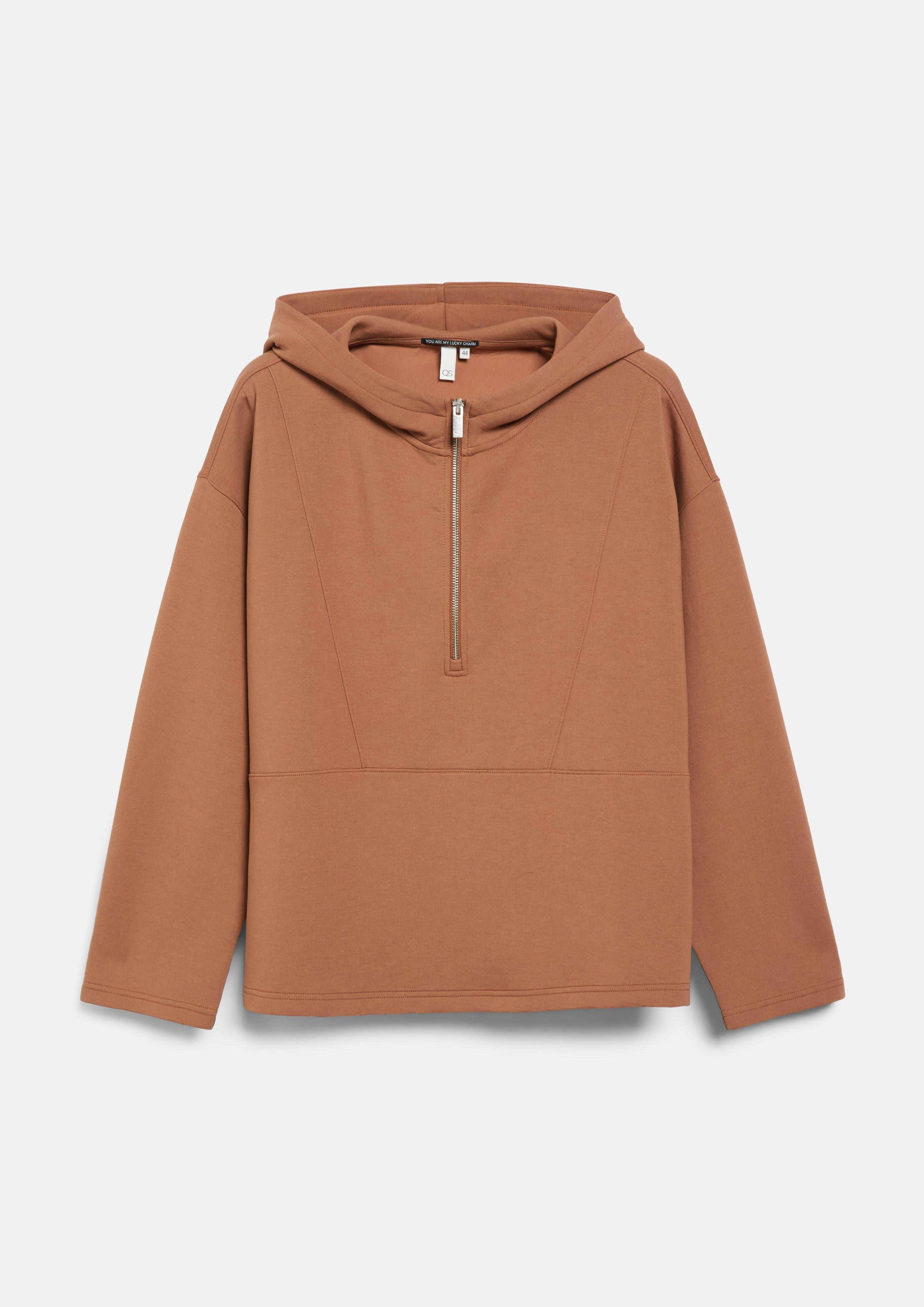 Dames Sweatshirt in bruin van QS CURVE
