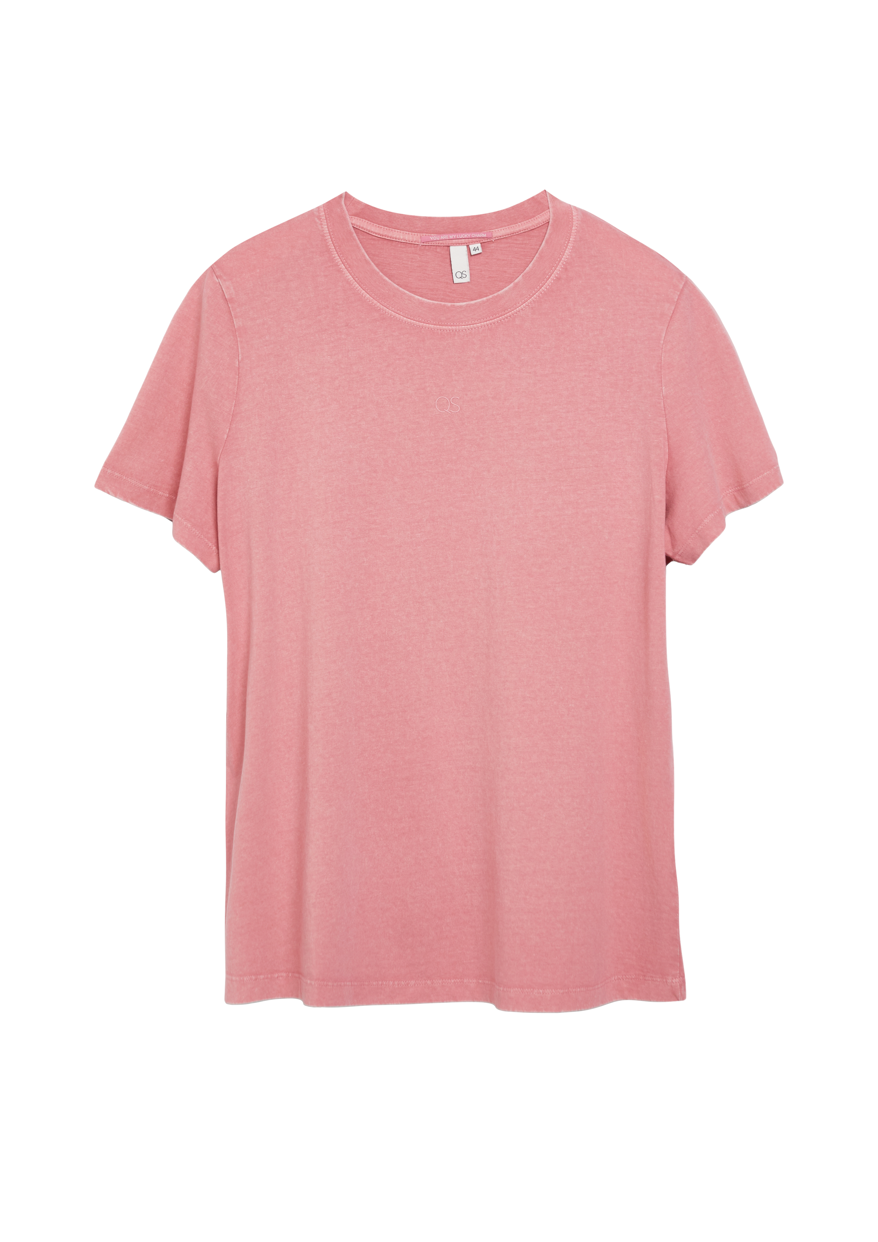gewaschenes Baumwollshirt mit kleinem Logoprint