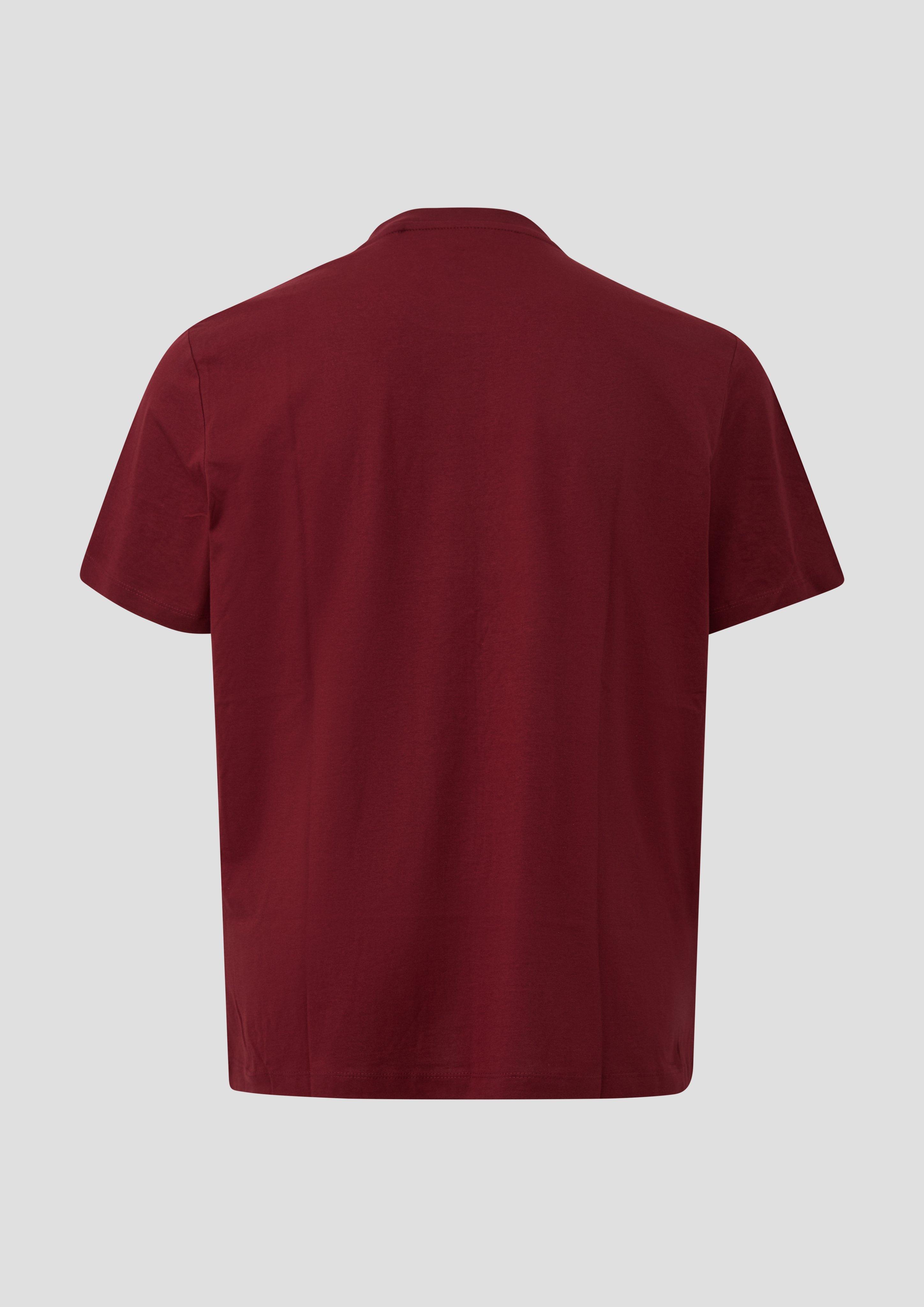 Herren Baumwoll-T-Shirt mit Logo-Print in rot von s.Oliver Men Big Sizes