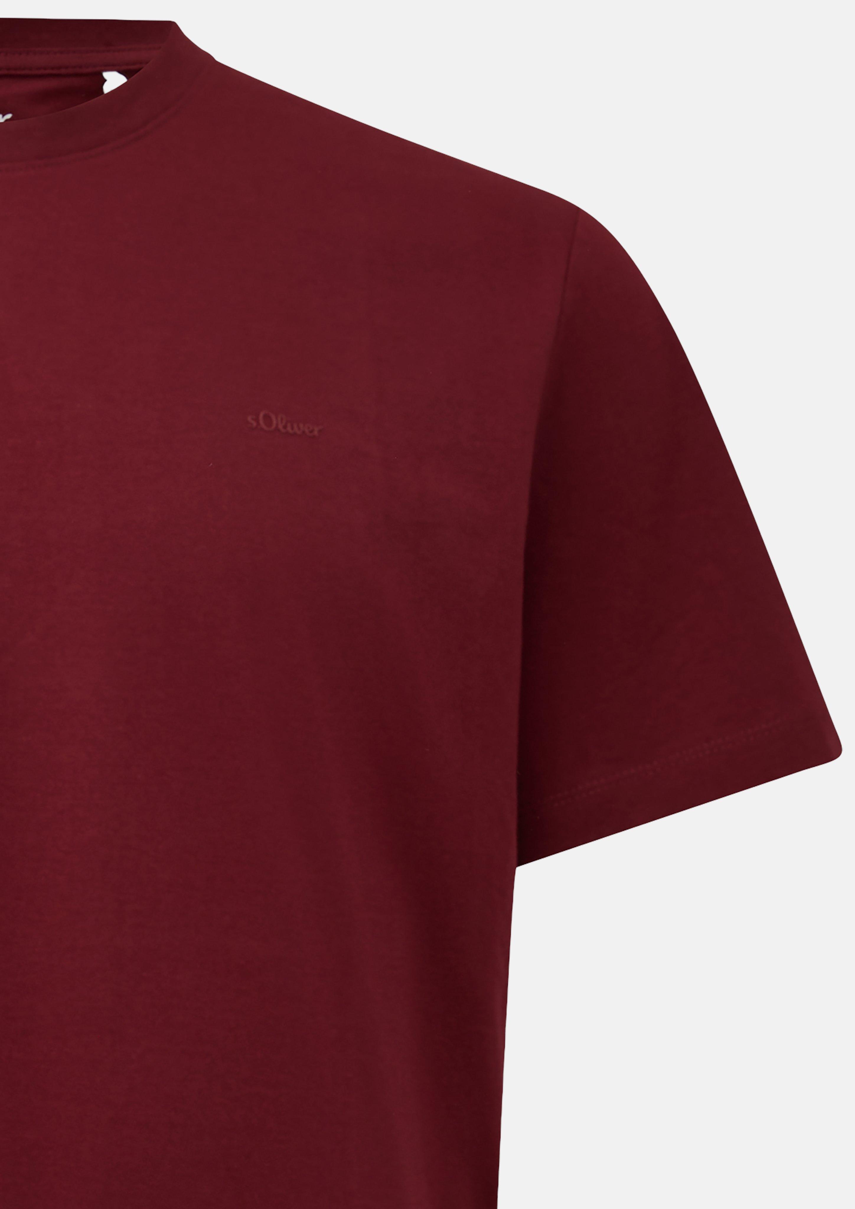 Moški Bombažna majica s potiskom logotipa v barvi rdeča od s.Oliver Men Big Sizes