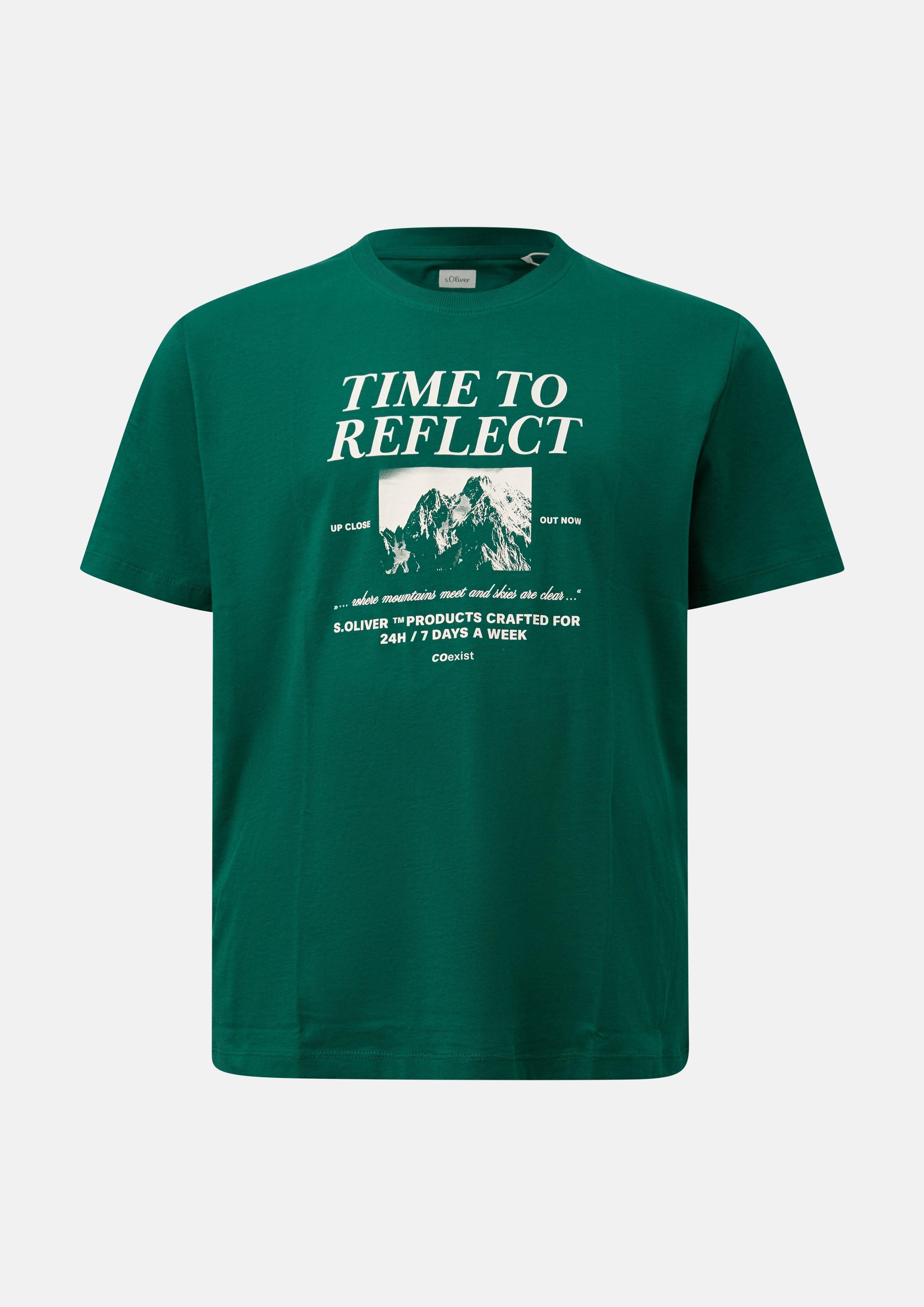 Hommes T-shirt en vert de s.Oliver Men Big Sizes