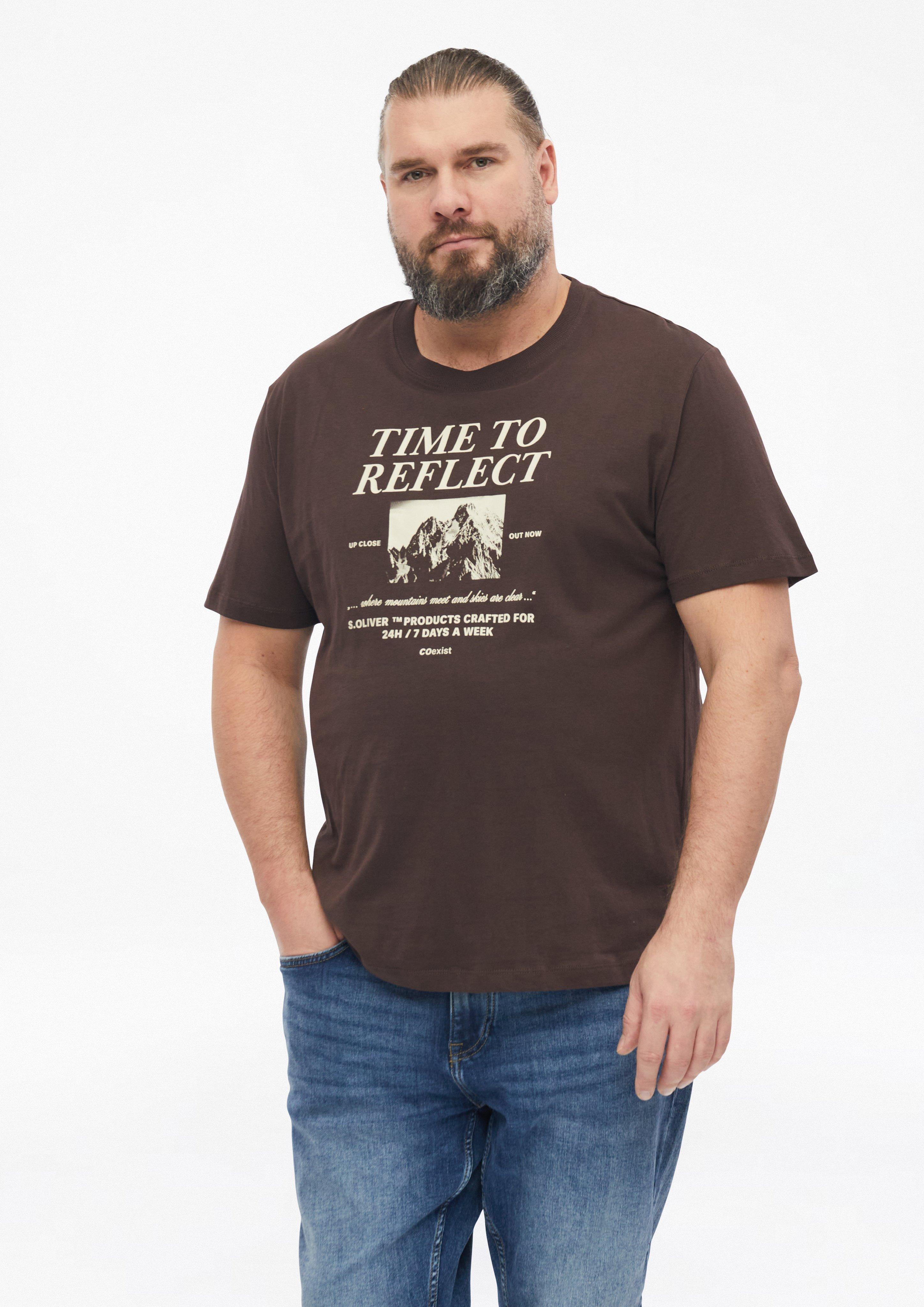 T-shirt en marron foncé de s.Oliver Men Big Sizes
