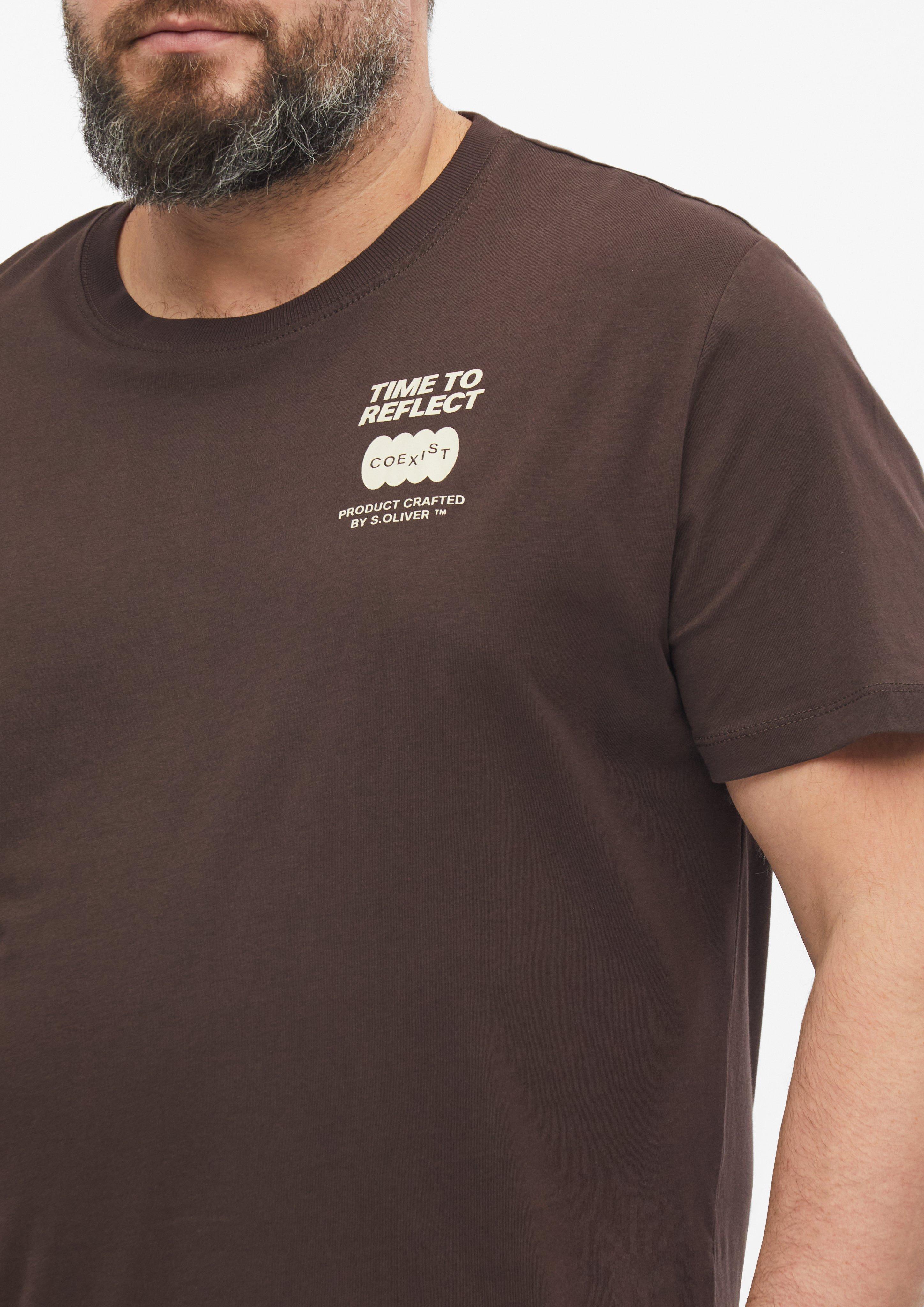 Men T-Shirt in brown by s.Oliver Men Big Sizes