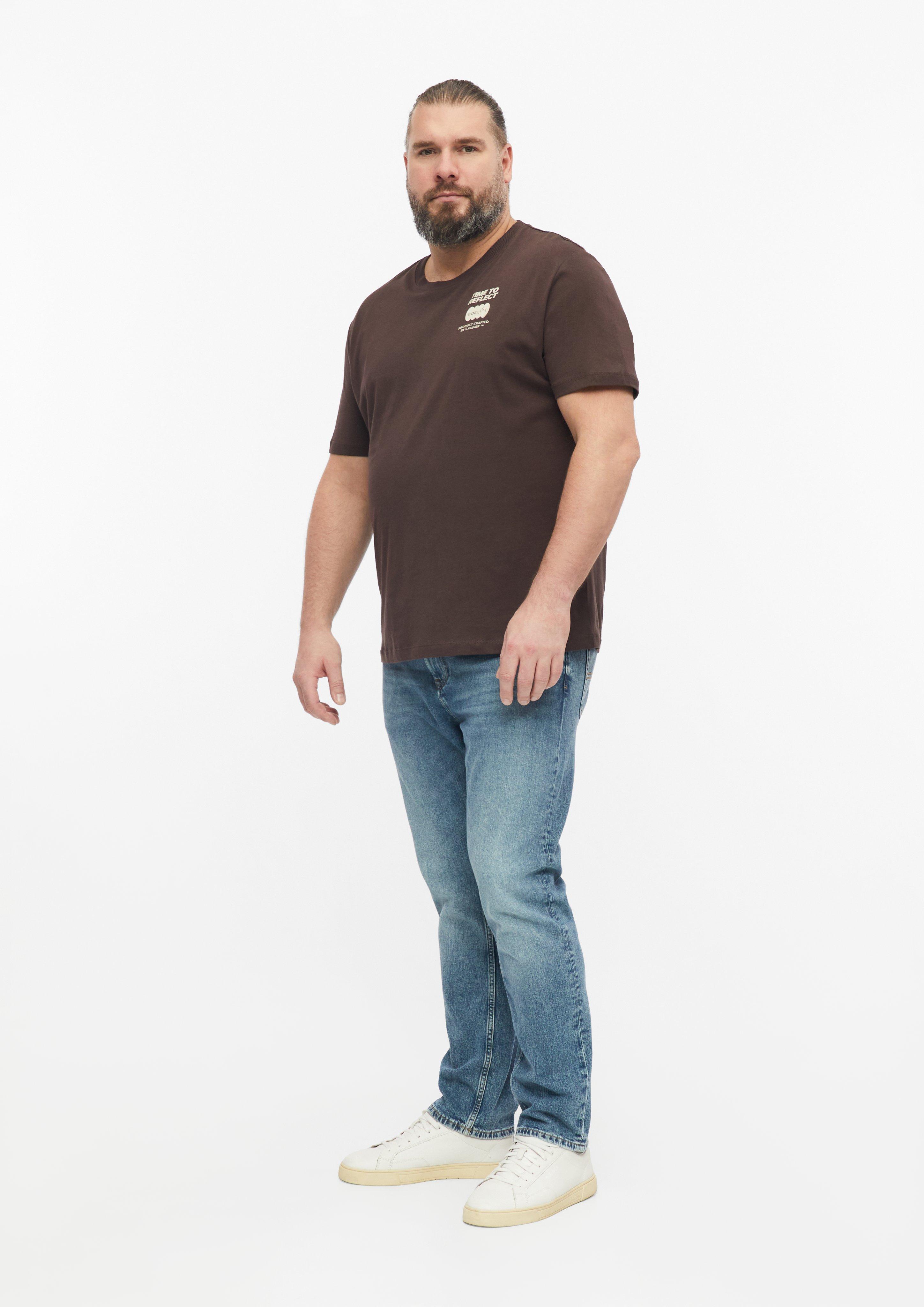 Men T-Shirt in brown by s.Oliver Men Big Sizes