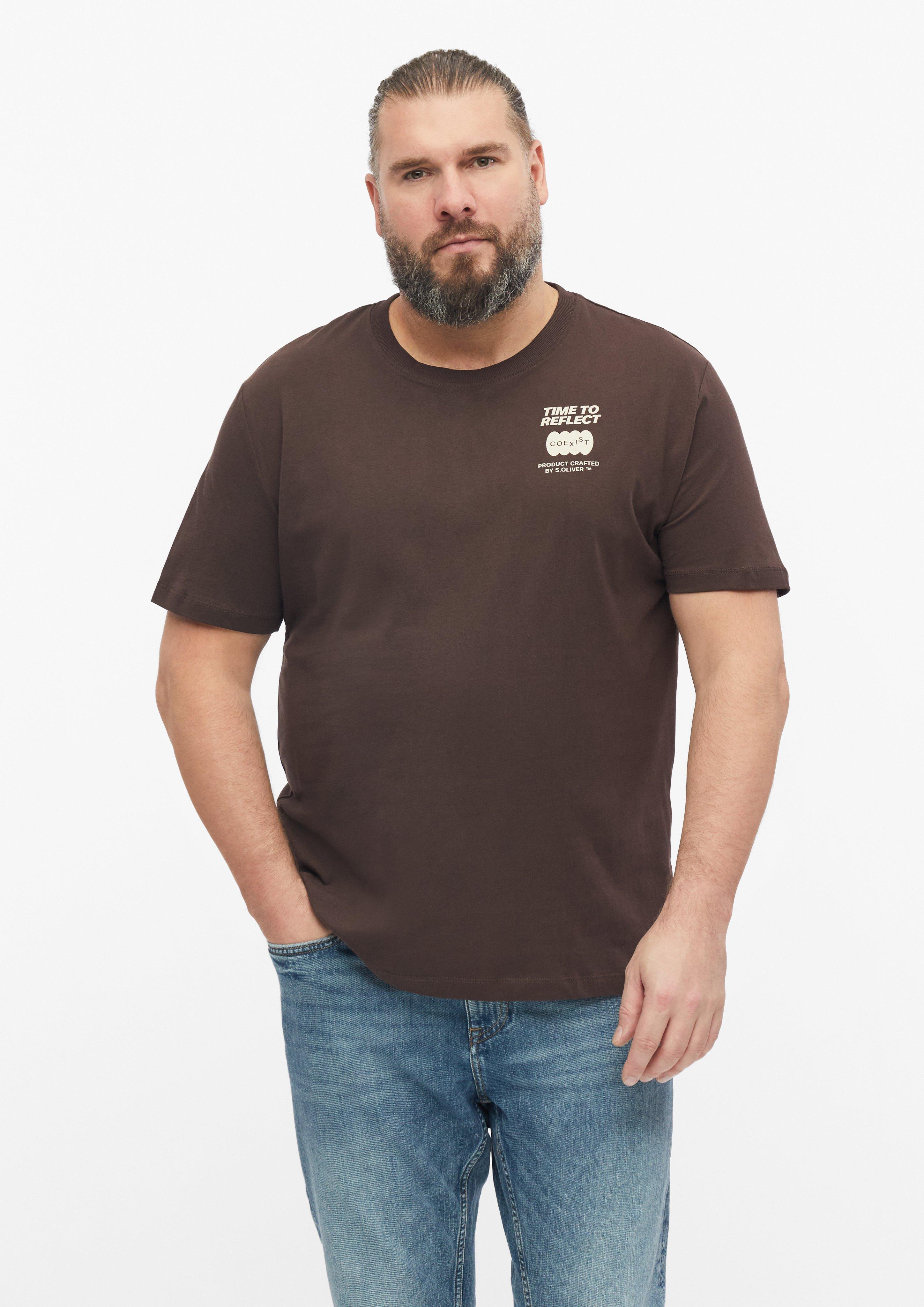 T-Shirt in donkerbruin van s.Oliver Men Big Sizes