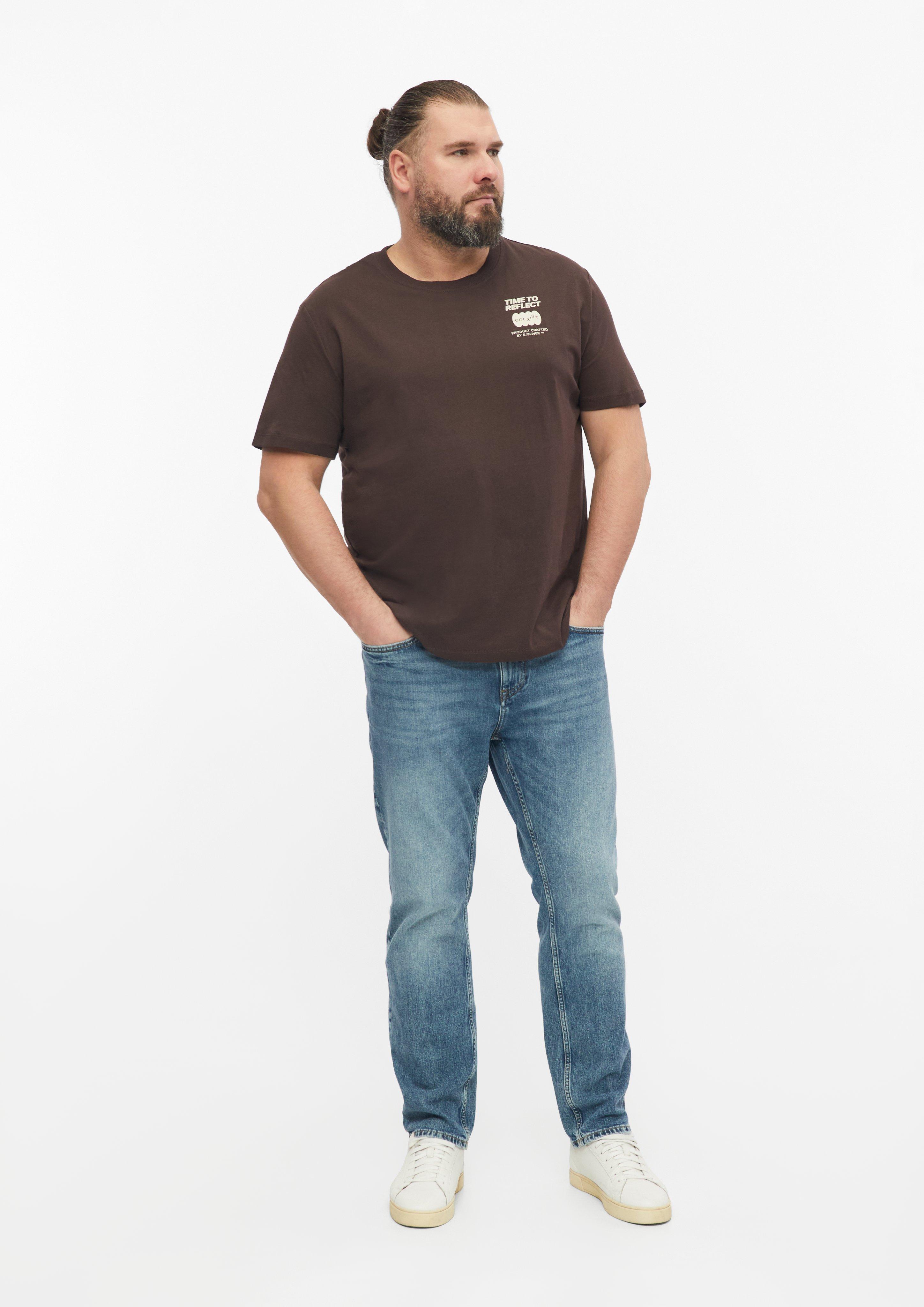 Men T-Shirt in brown by s.Oliver Men Big Sizes