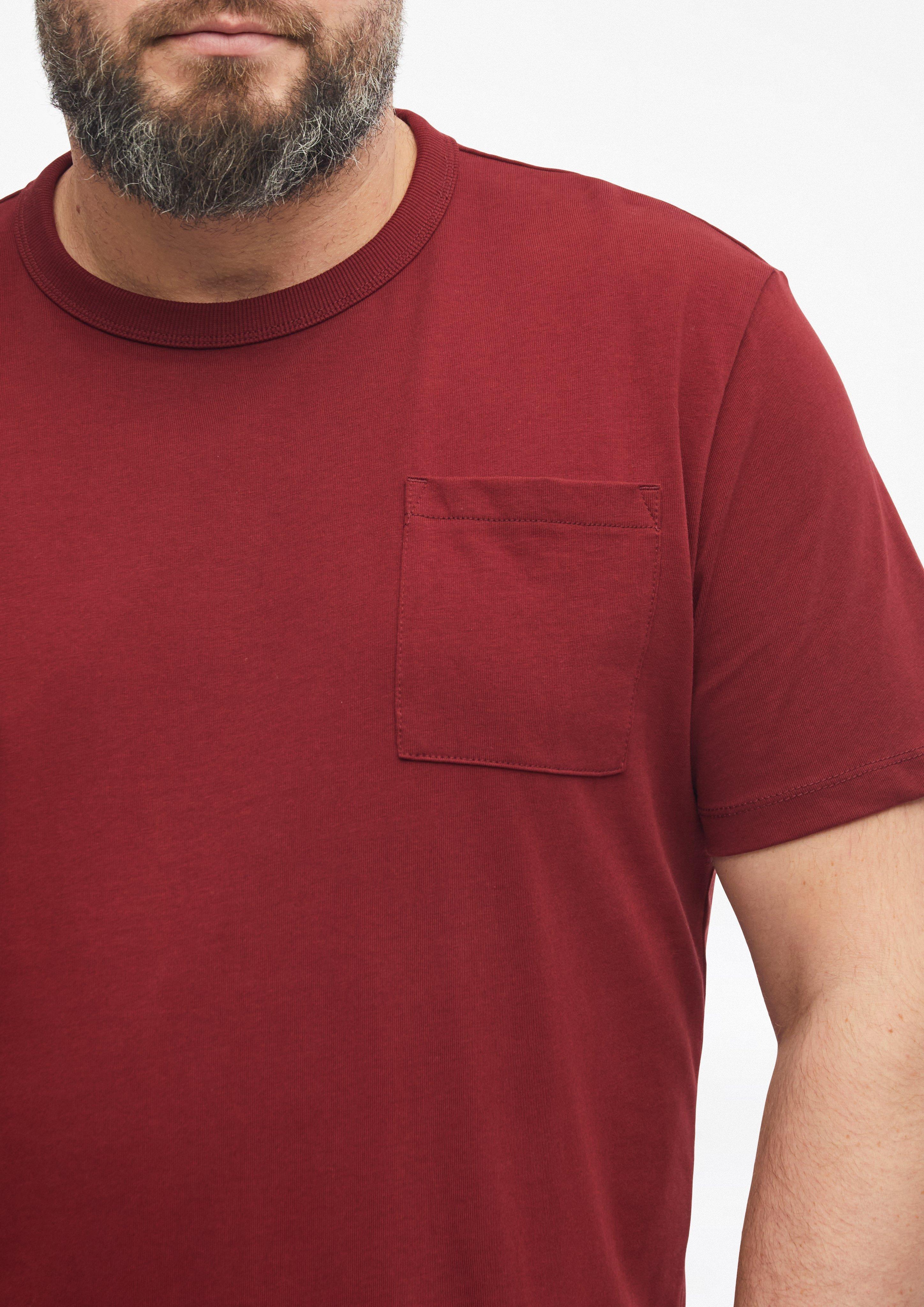 Men Heavy jersey T-shirt with a chest pocket in a modern fit in red by s.Oliver Men Big Sizes