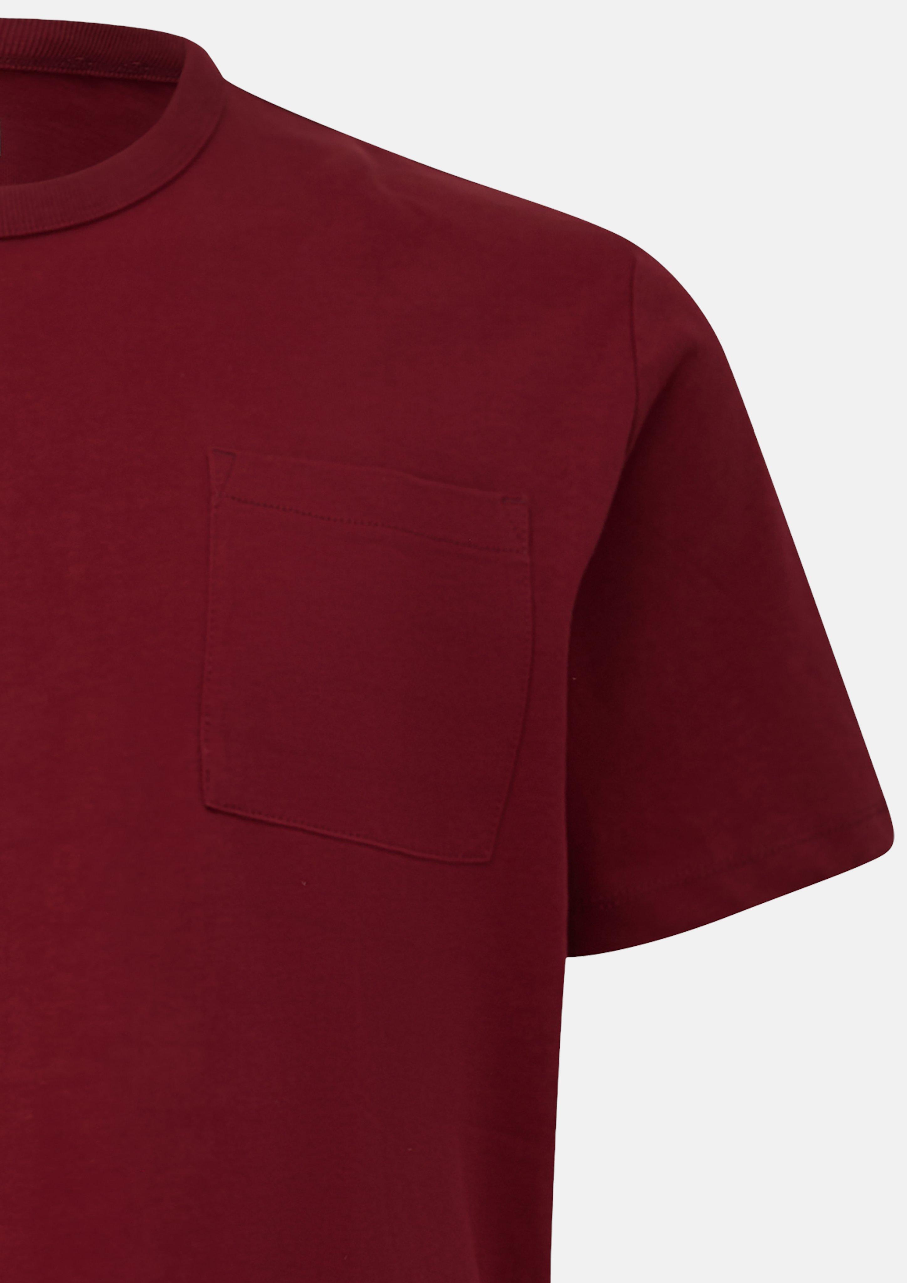 Men Heavy jersey T-shirt with a chest pocket in a modern fit in red by s.Oliver Men Big Sizes