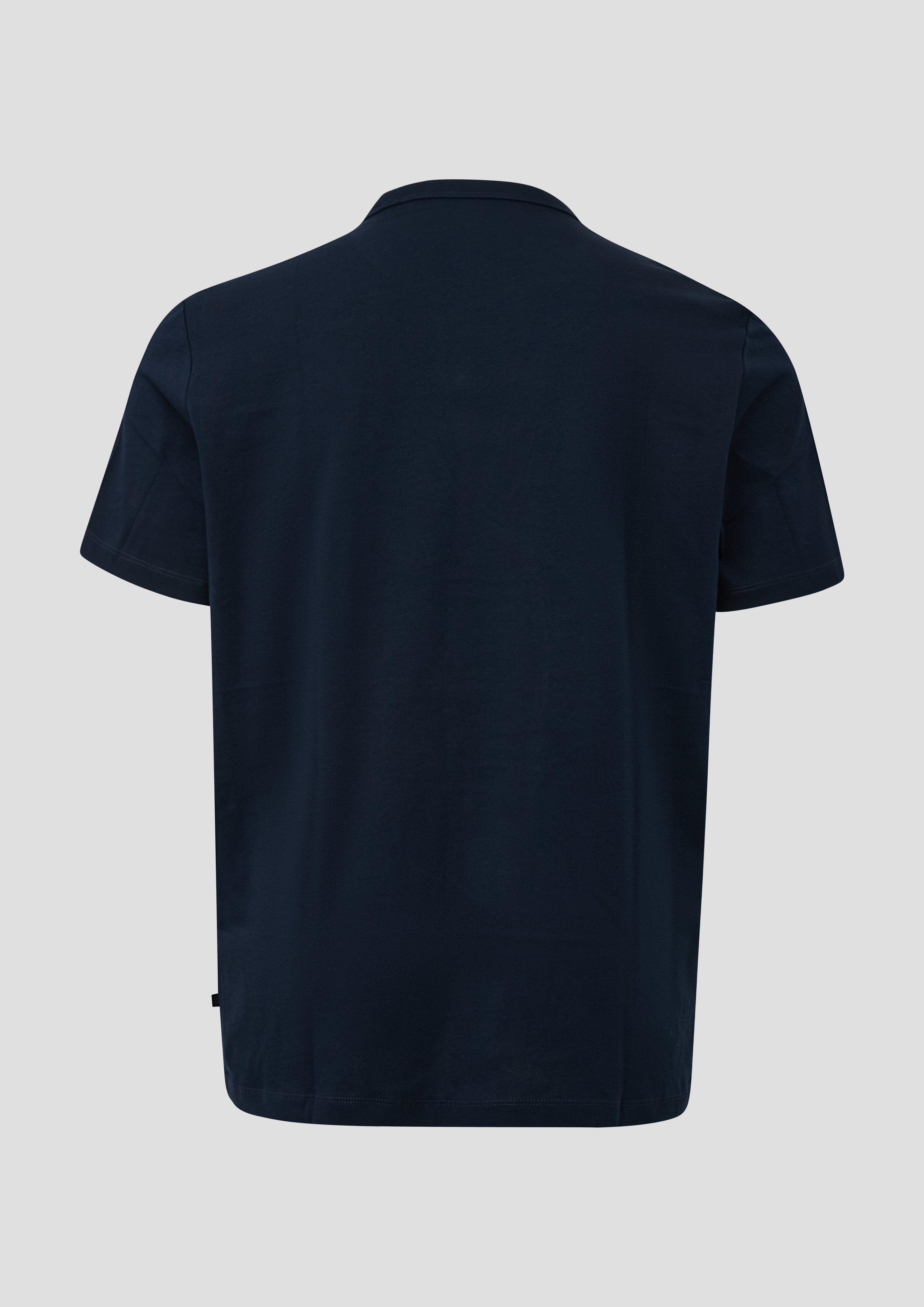 Hommes T-shirt en jersey épais avec poche poitrine, coupe moderne en bleu de s.Oliver Men Big Sizes