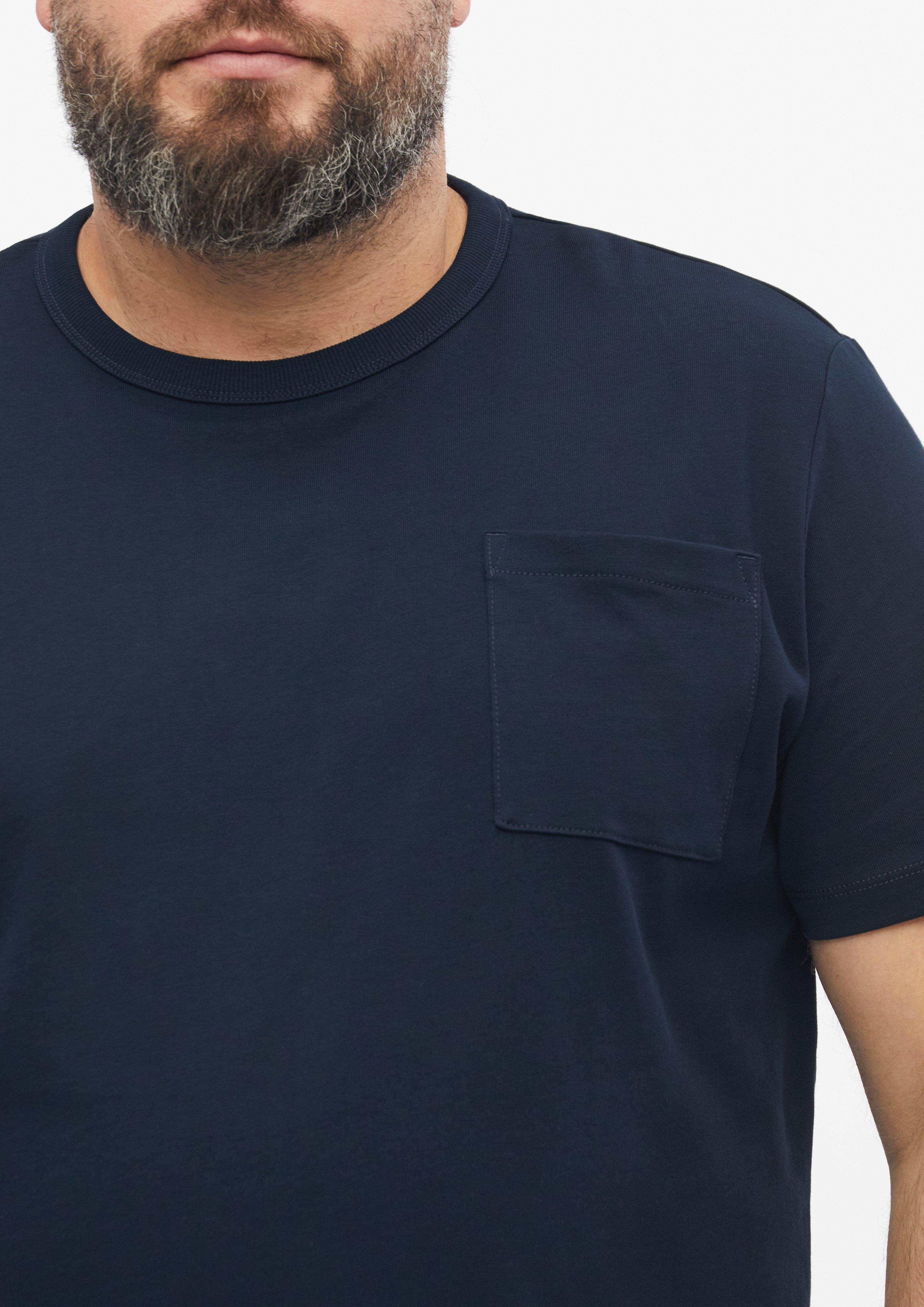 Men Heavy jersey T-shirt with a chest pocket in a modern fit in blue by s.Oliver Men Big Sizes