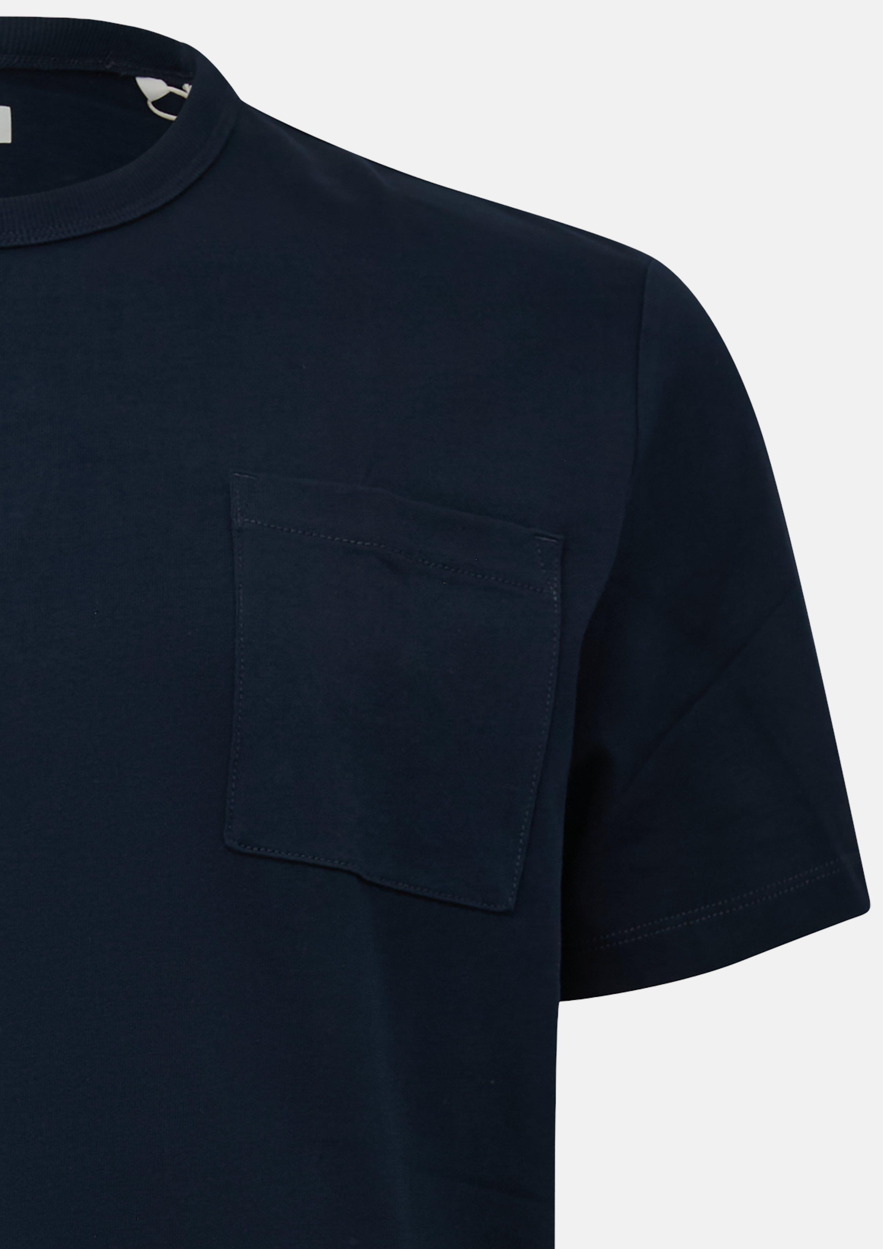 Men Heavy jersey T-shirt with a chest pocket in a modern fit in blue by s.Oliver Men Big Sizes