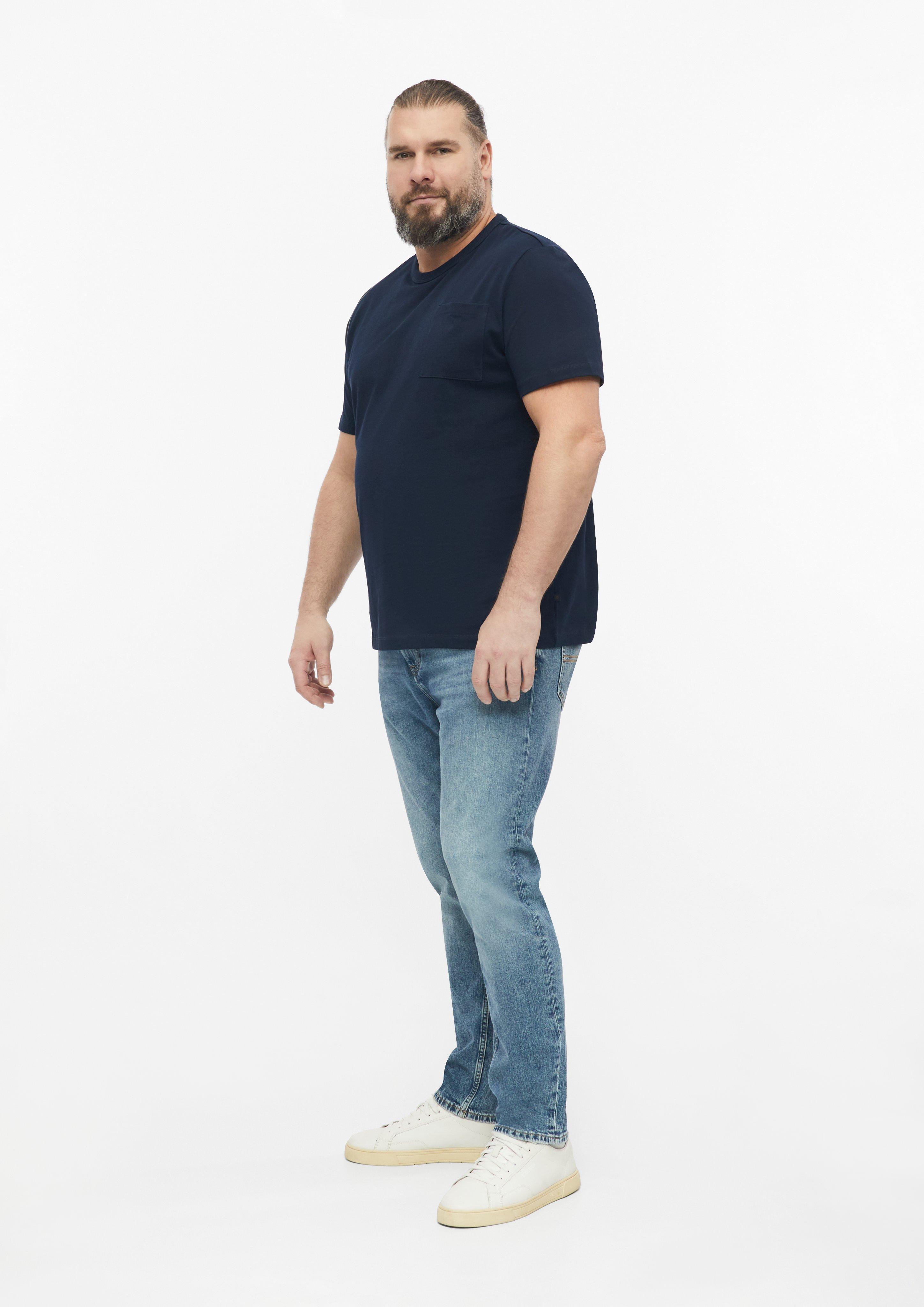 Men Heavy jersey T-shirt with a chest pocket in a modern fit in blue by s.Oliver Men Big Sizes