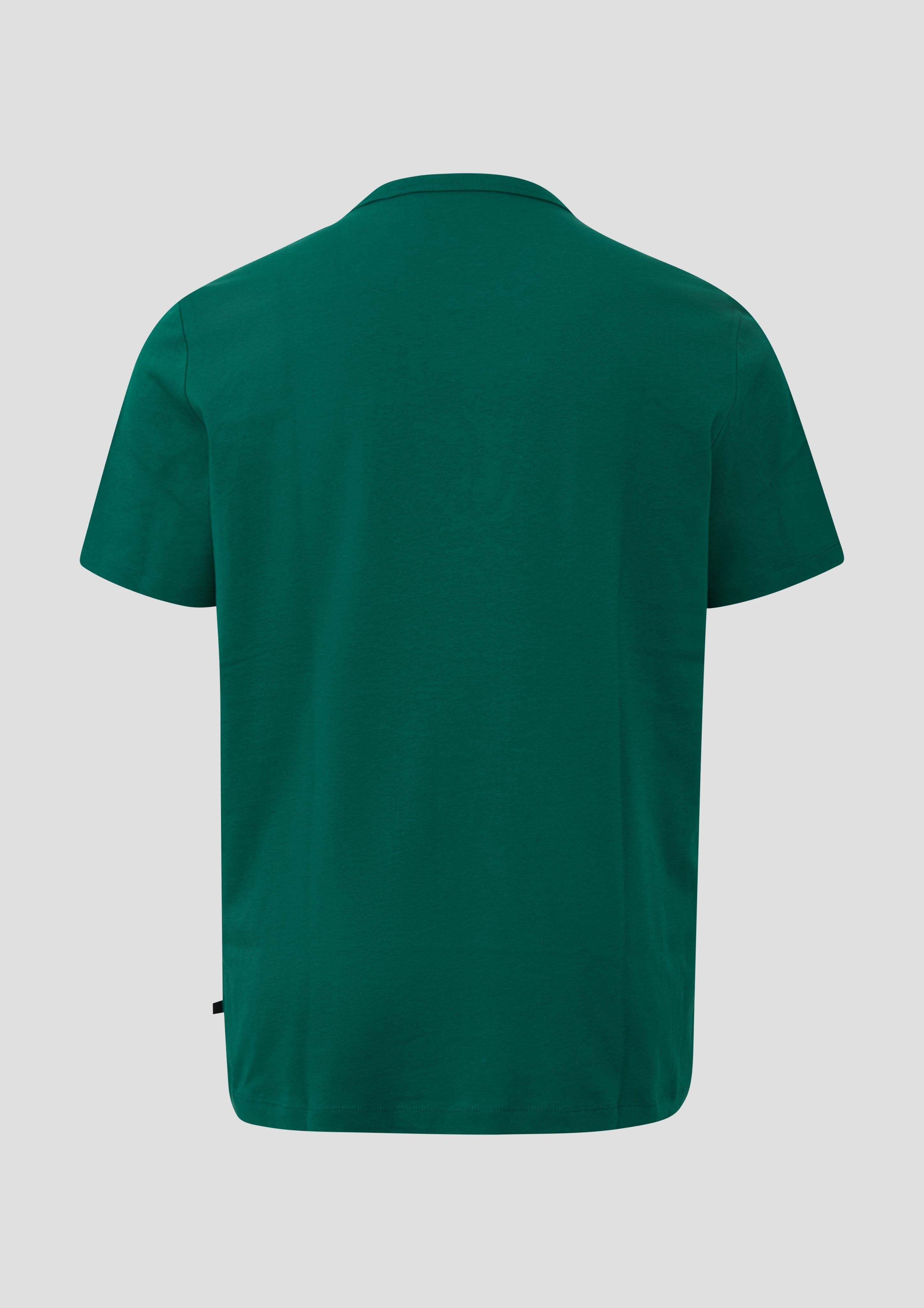 Hommes T-shirt en jersey épais avec poche poitrine, coupe moderne en vert de s.Oliver Men Big Sizes