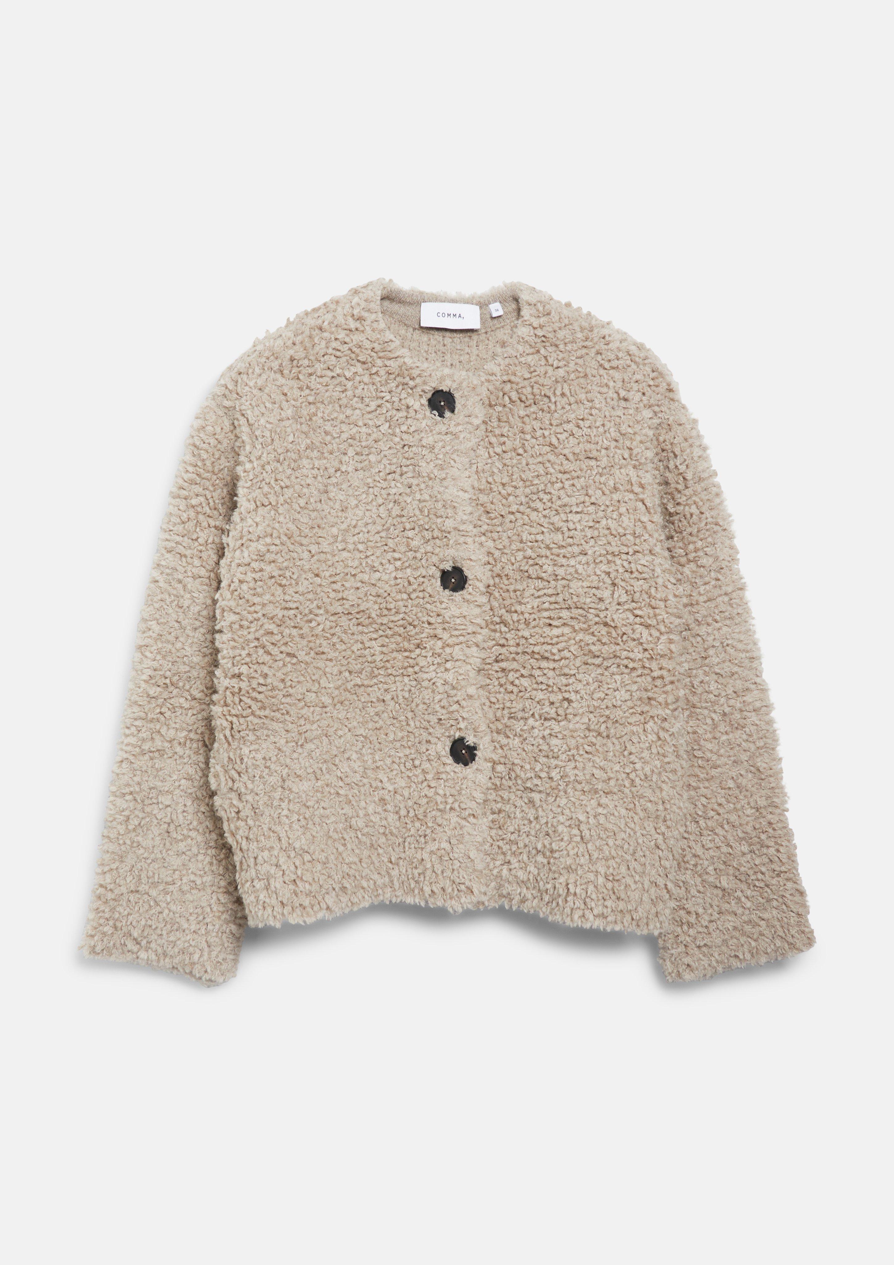 Veste en tricot en brun de COMMA