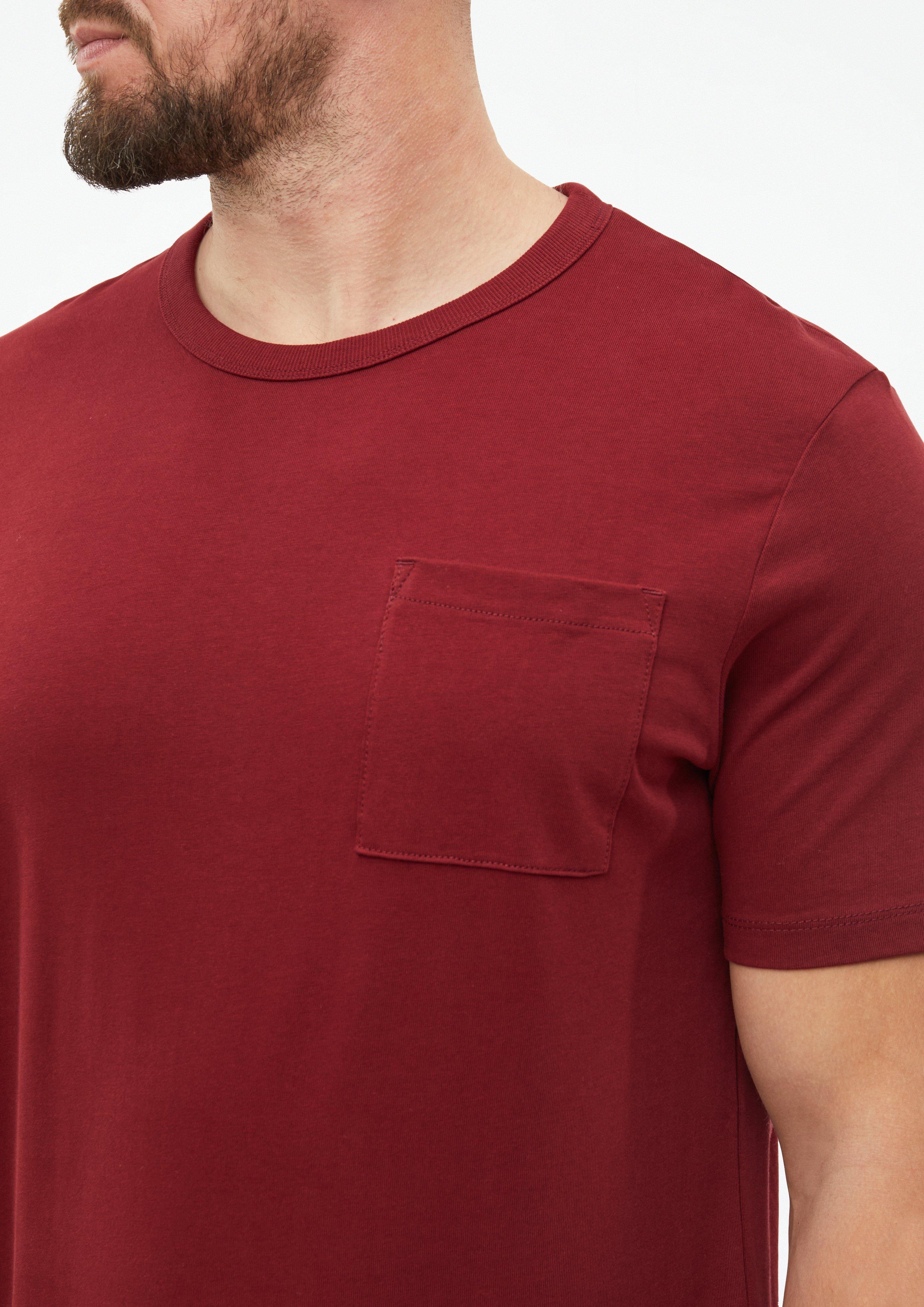 Hommes T-shirt en jersey épais avec poche poitrine, coupe moderne en rouge de s.Oliver Men Tall Sizes