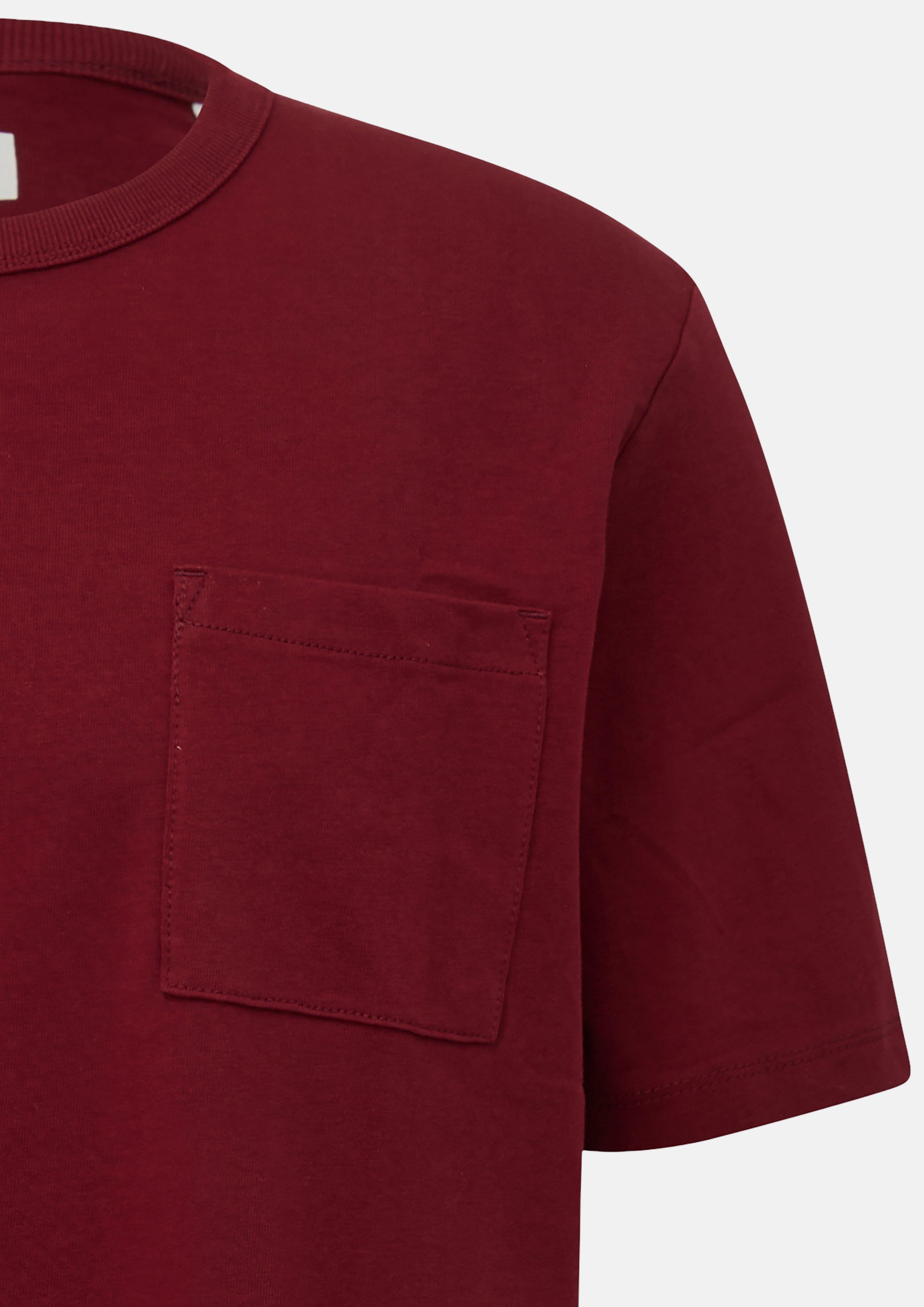 Hommes T-shirt en jersey épais avec poche poitrine, coupe moderne en rouge de s.Oliver Men Tall Sizes