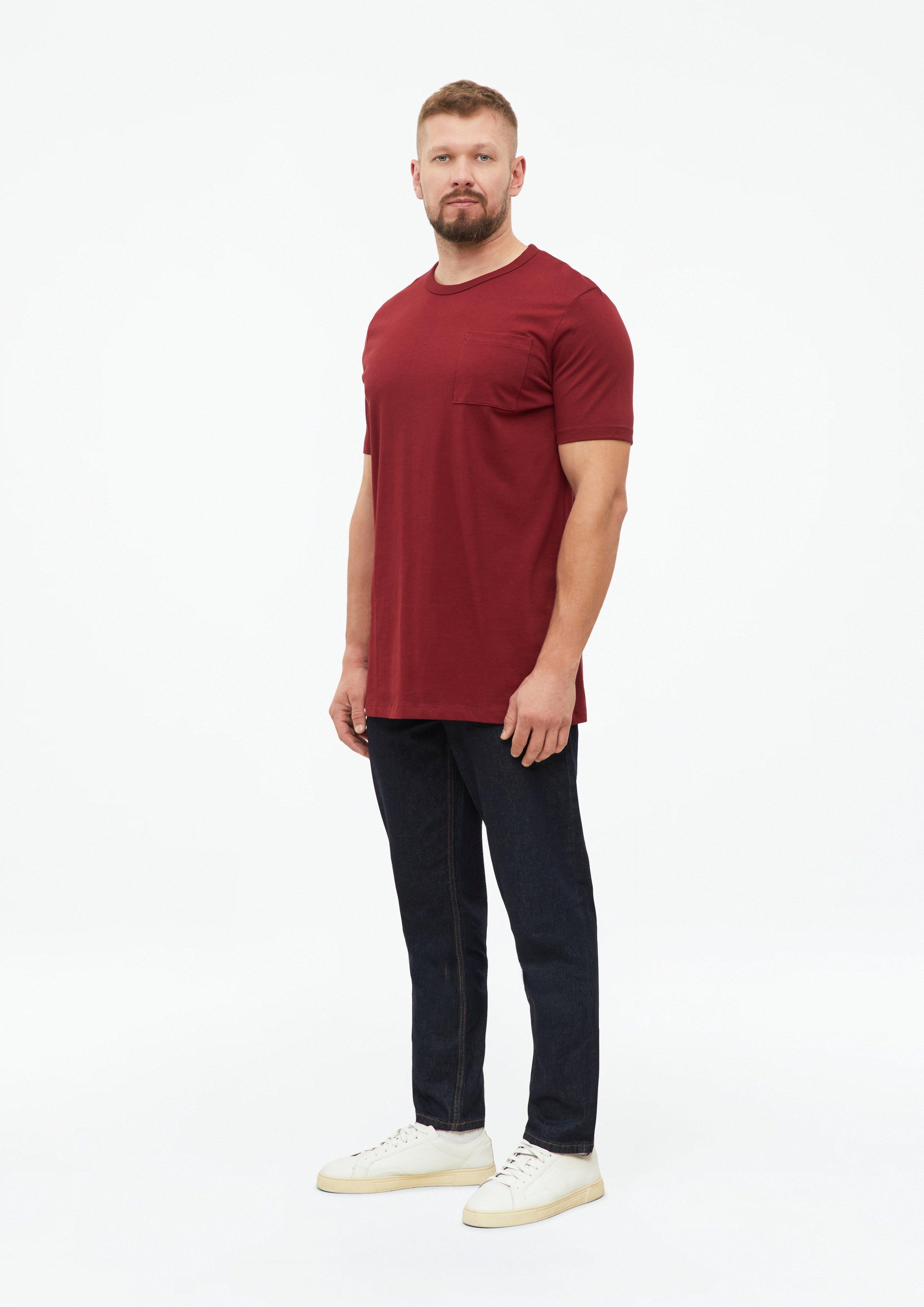 Hommes T-shirt en jersey épais avec poche poitrine, coupe moderne en rouge de s.Oliver Men Tall Sizes
