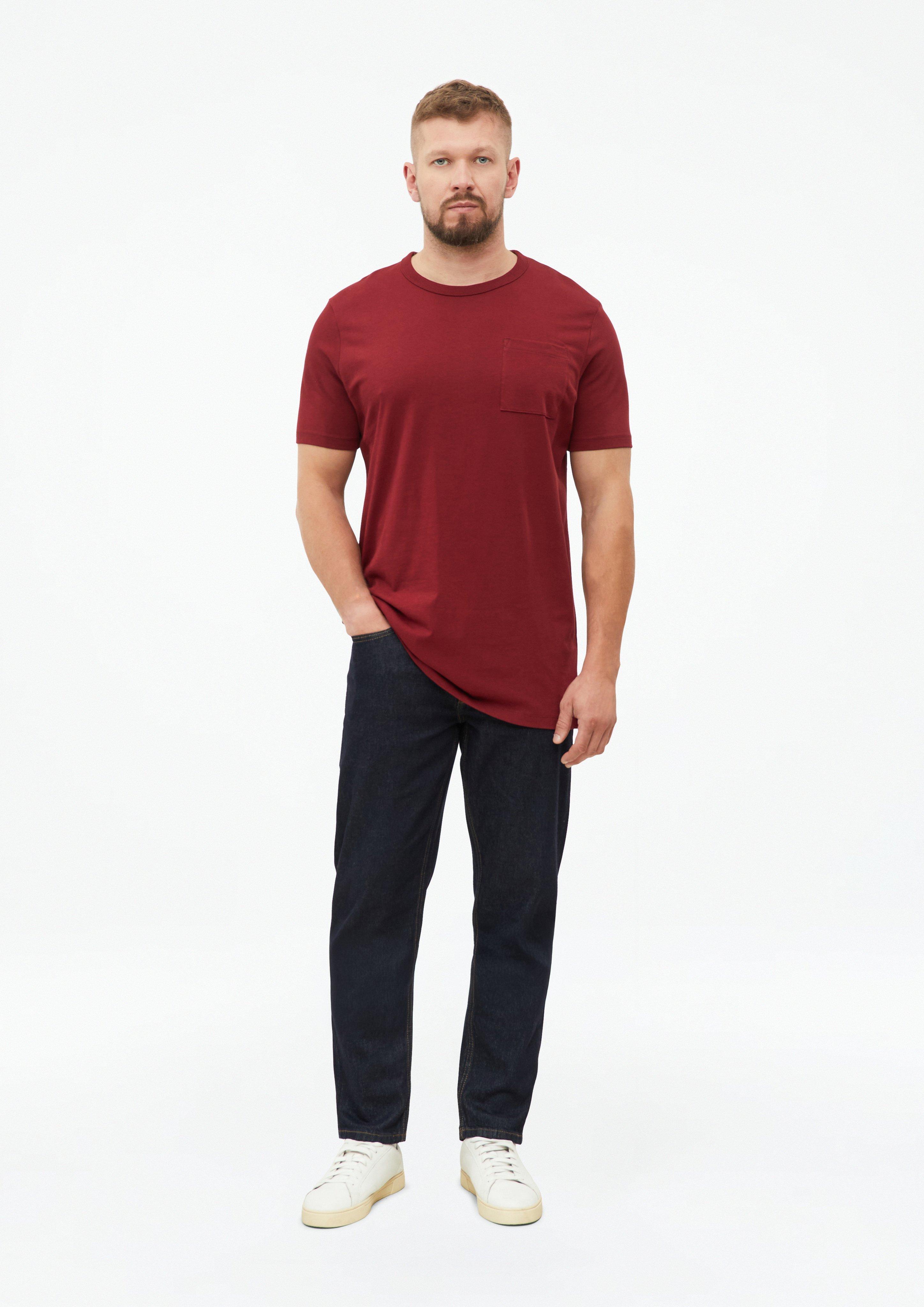 Hommes T-shirt en jersey épais avec poche poitrine, coupe moderne en rouge de s.Oliver Men Tall Sizes