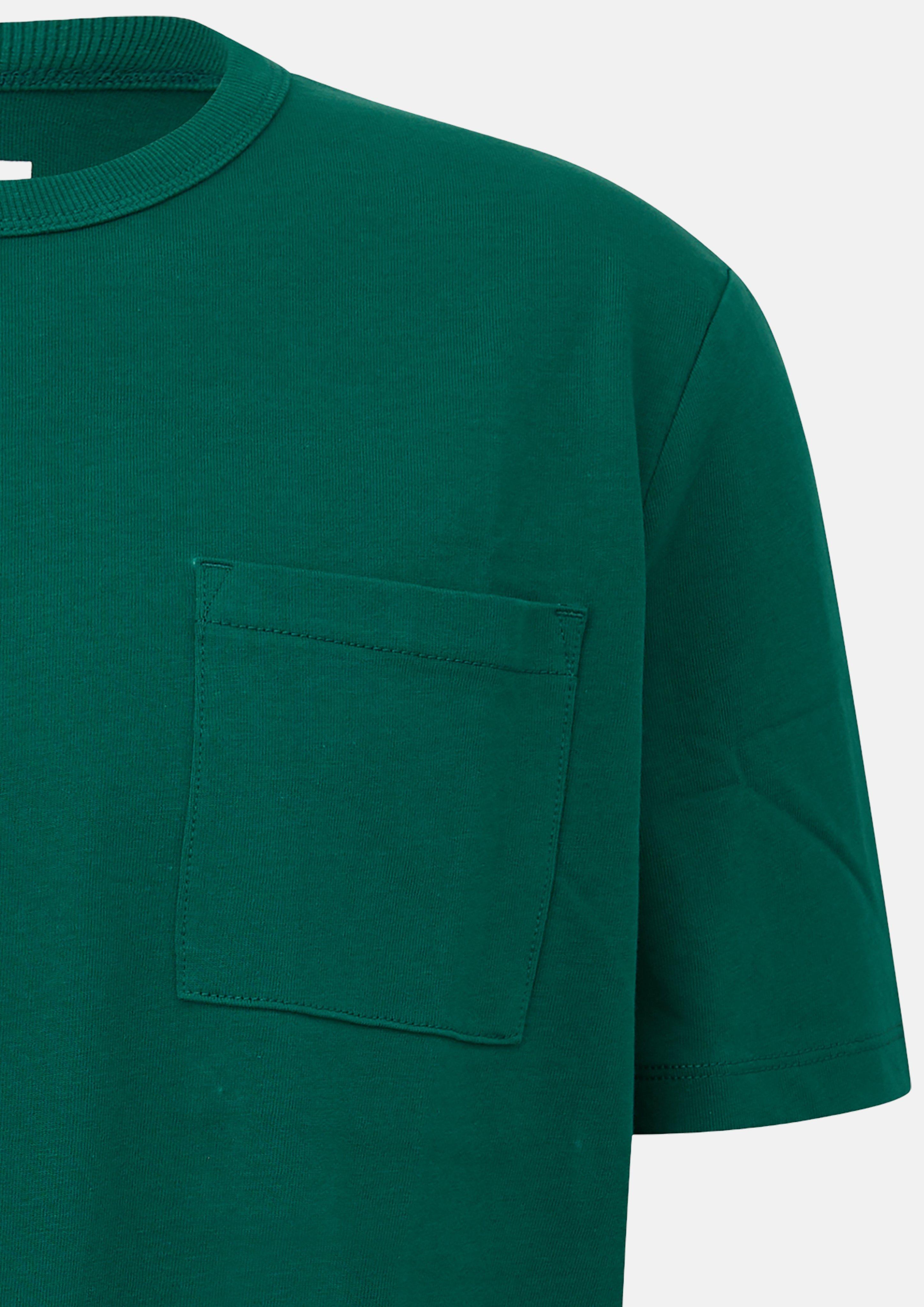 Hommes T-shirt en jersey épais avec poche poitrine, coupe moderne en vert de s.Oliver Men Tall Sizes