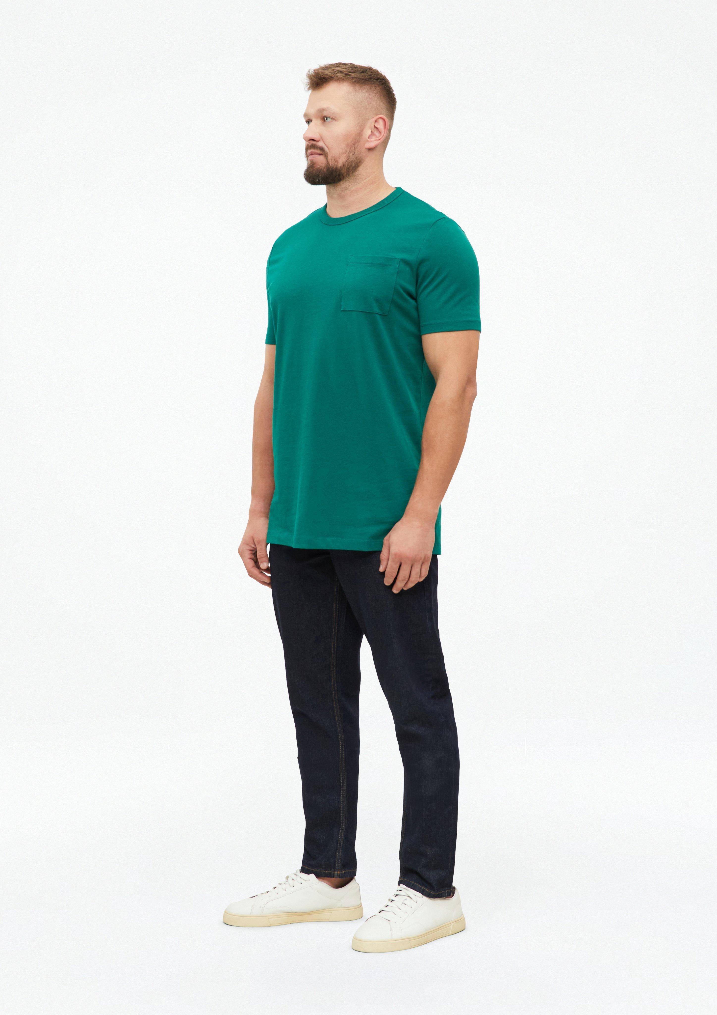 Hommes T-shirt en jersey épais avec poche poitrine, coupe moderne en vert de s.Oliver Men Tall Sizes