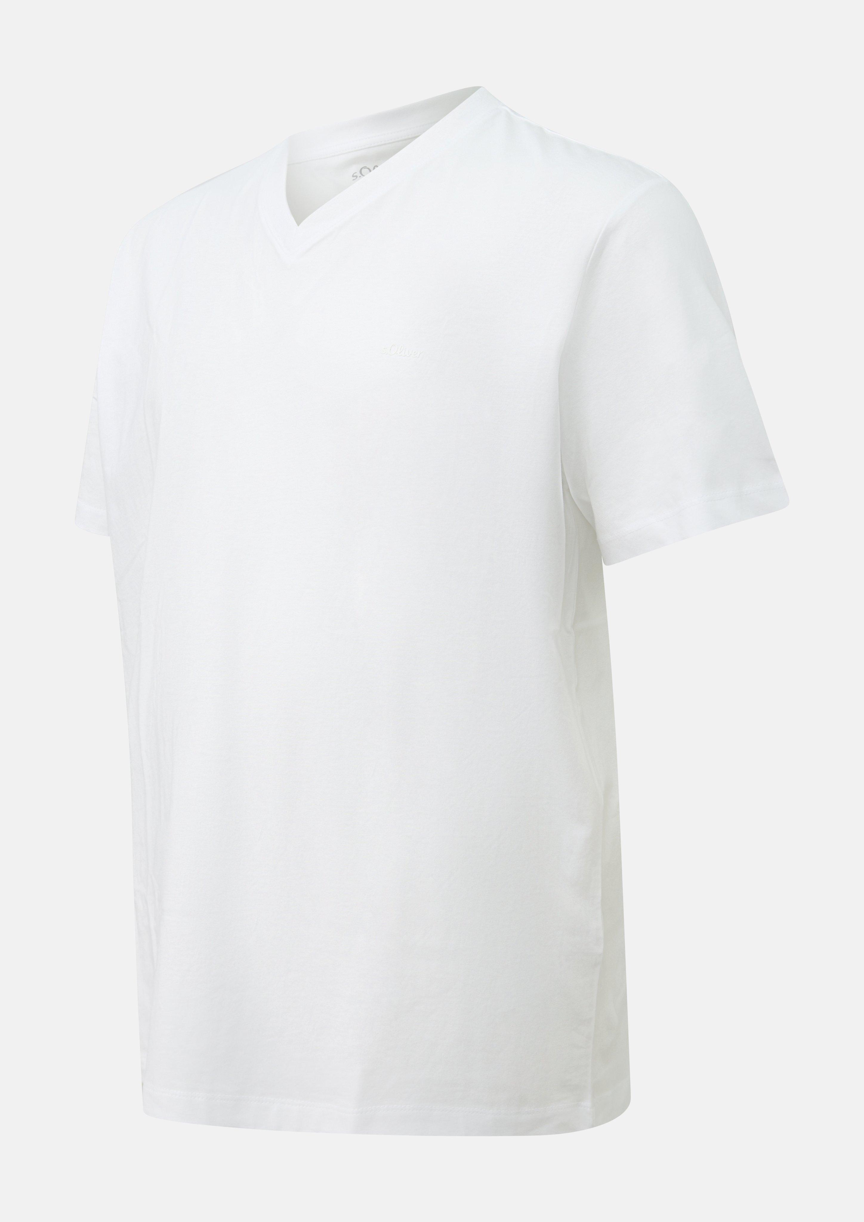 Heren T-Shirt in wit van s.Oliver Men Big Sizes
