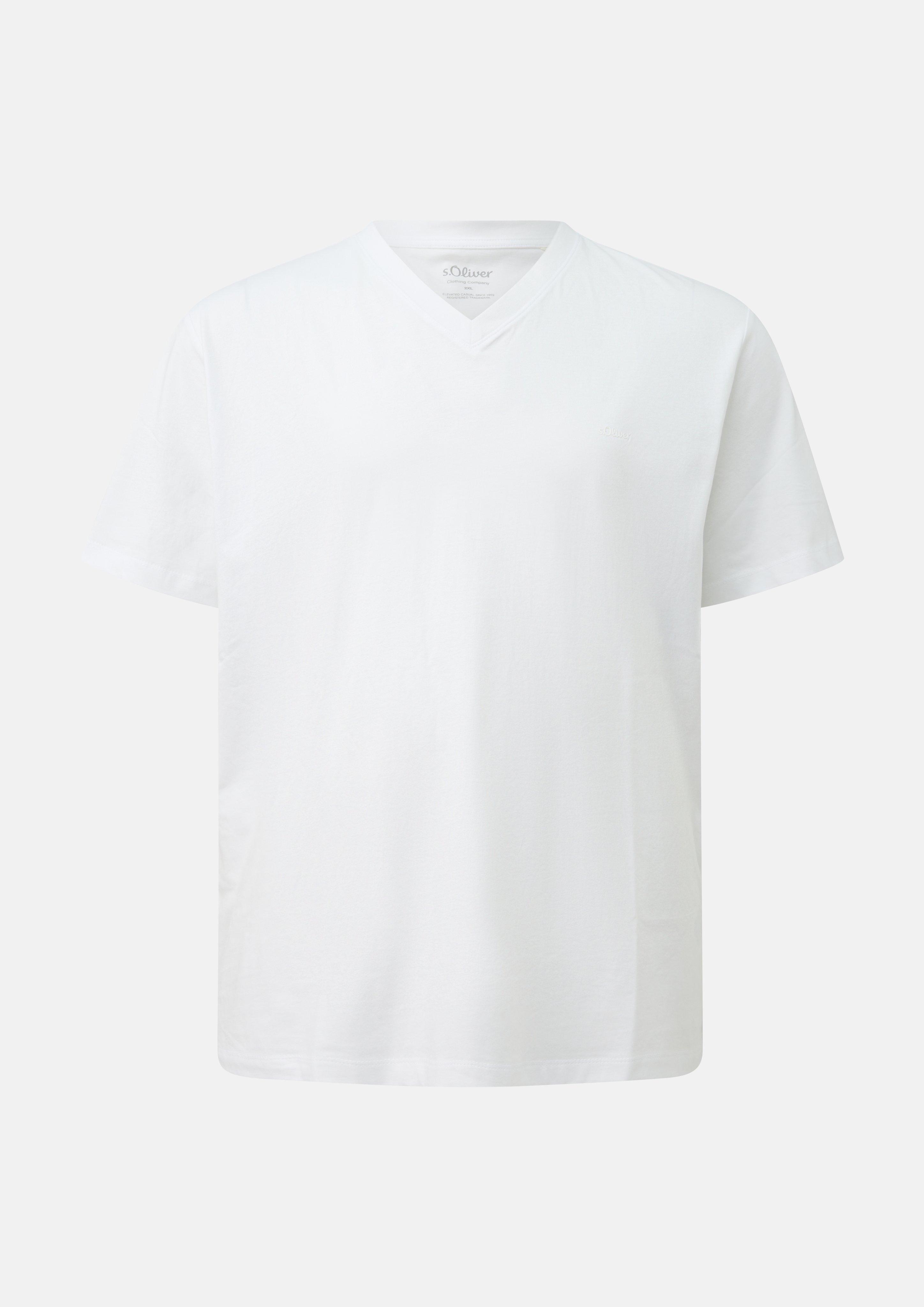 T-Shirt in wit van s.Oliver Men Big Sizes