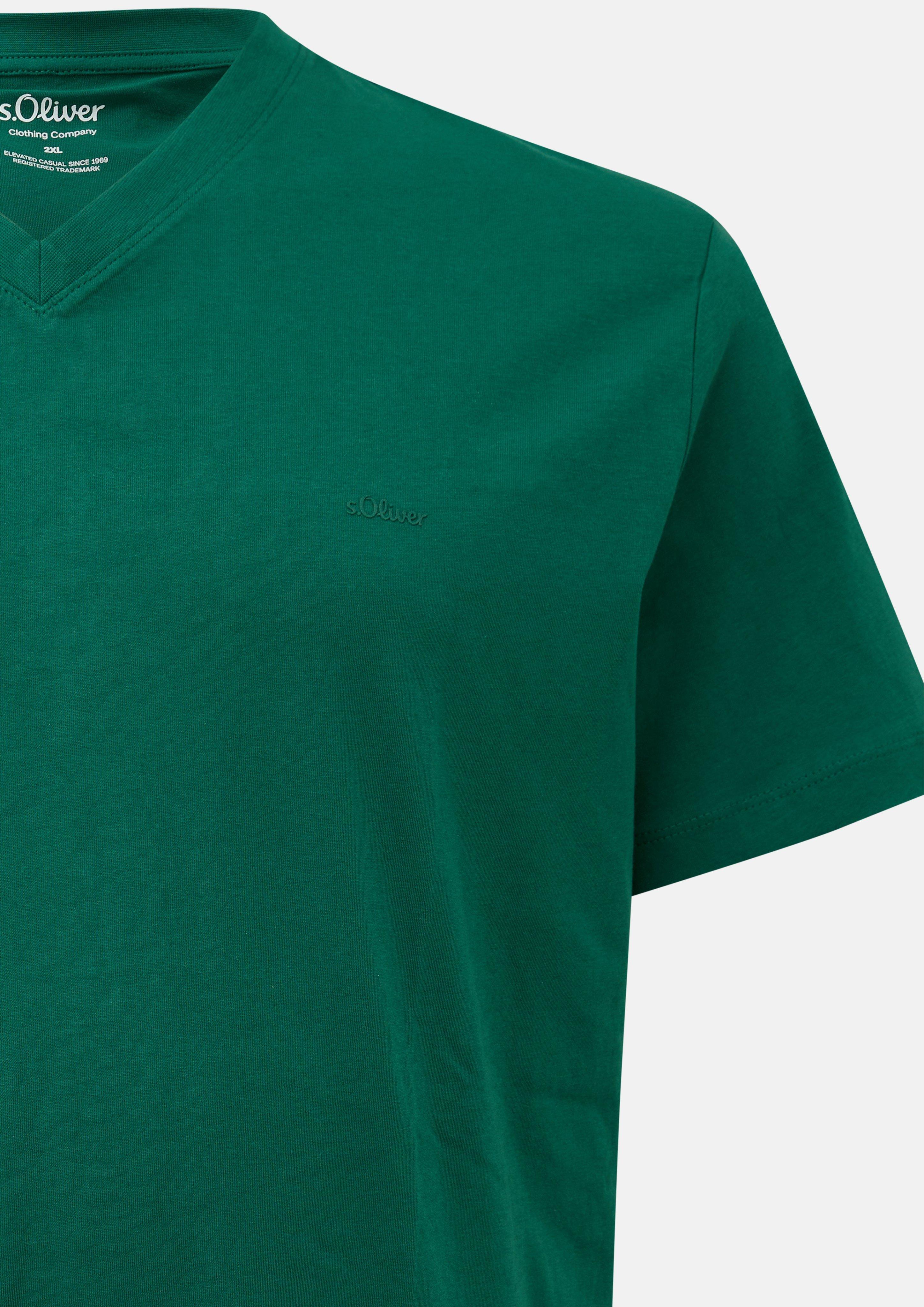 Heren T-Shirt in olijfgroen van s.Oliver Men Big Sizes