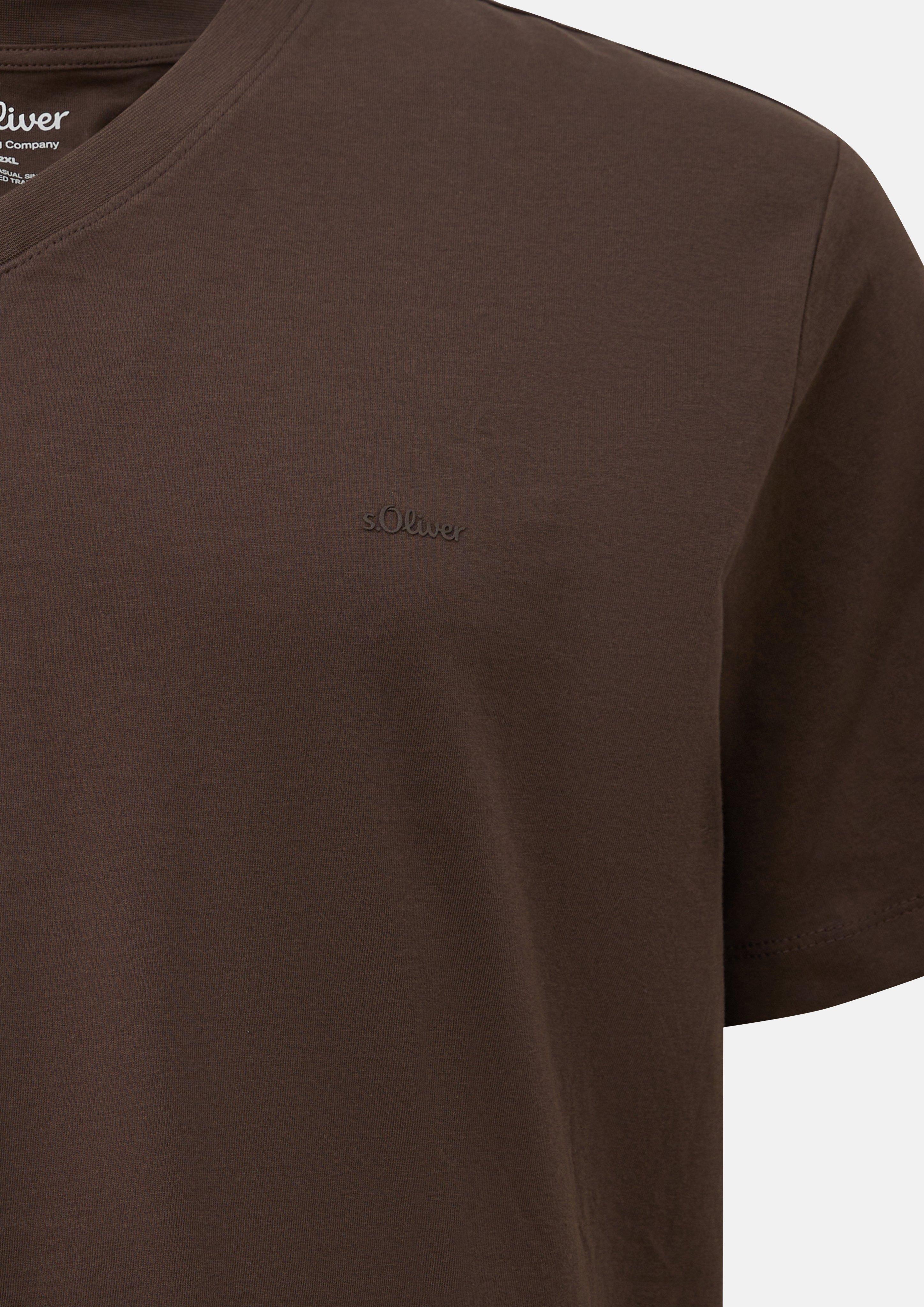 Heren T-Shirt in bruin van s.Oliver Men Big Sizes