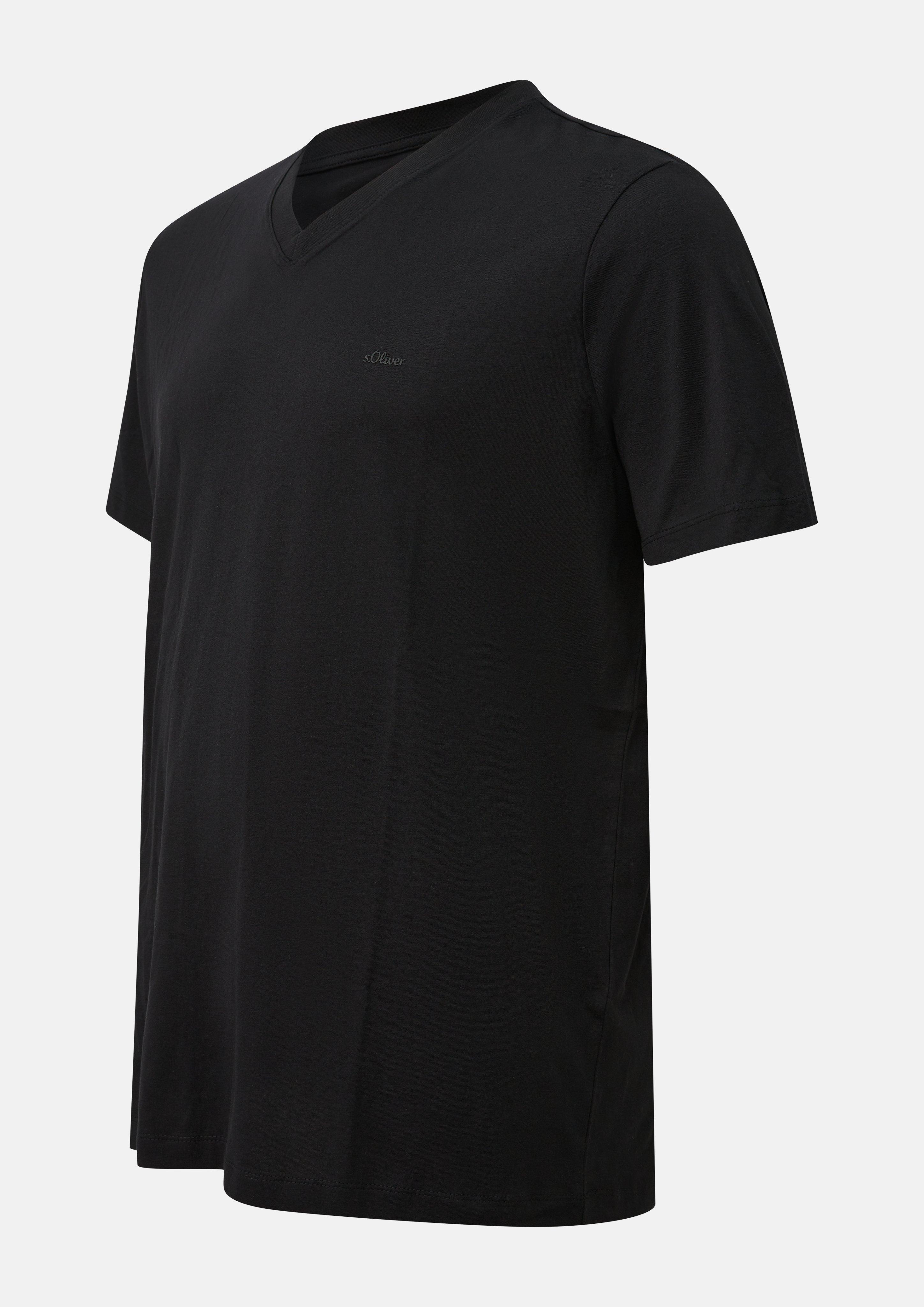 Heren T-Shirt in zwart van s.Oliver Men Big Sizes