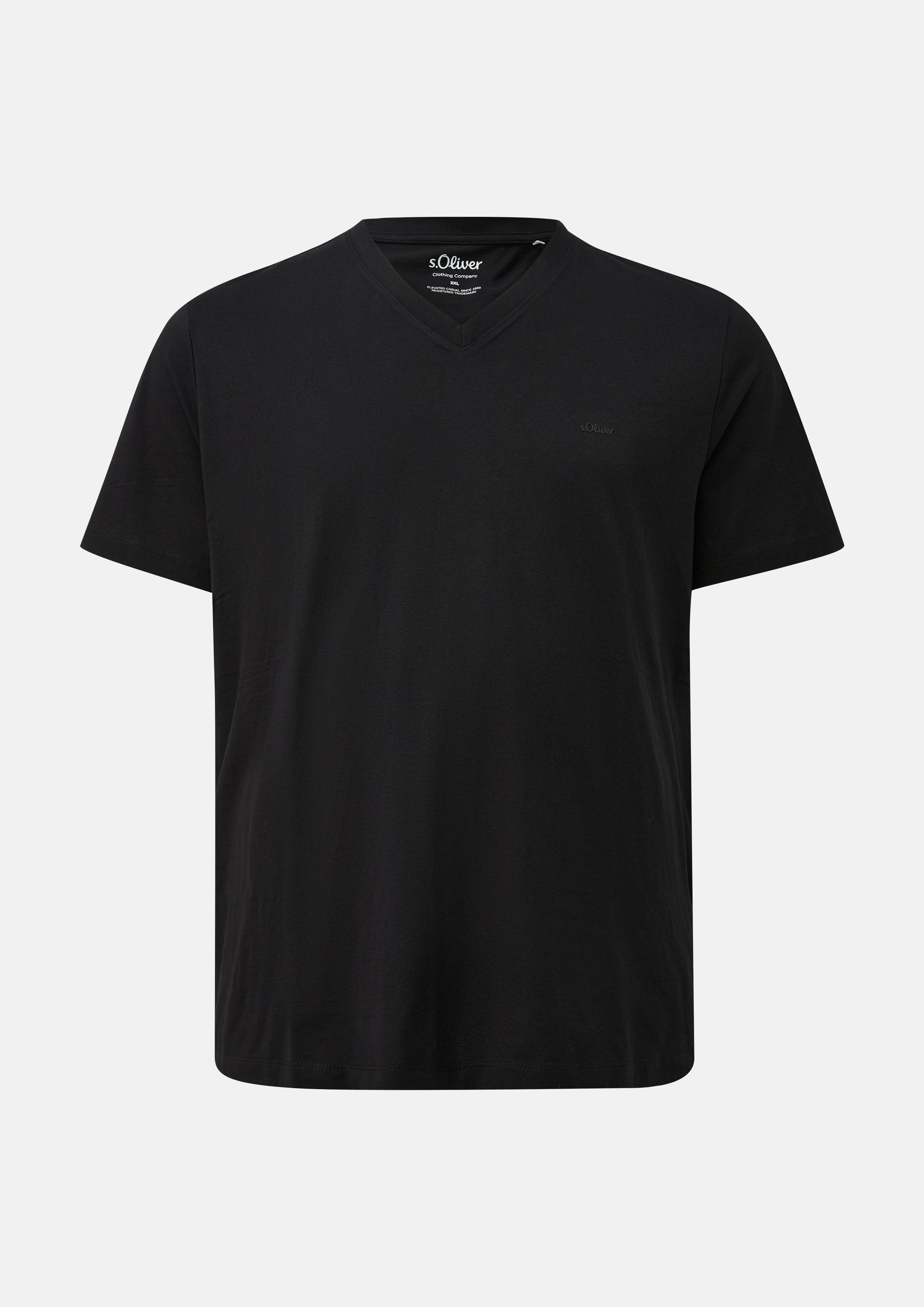 Heren T-Shirt in zwart van s.Oliver Men Big Sizes