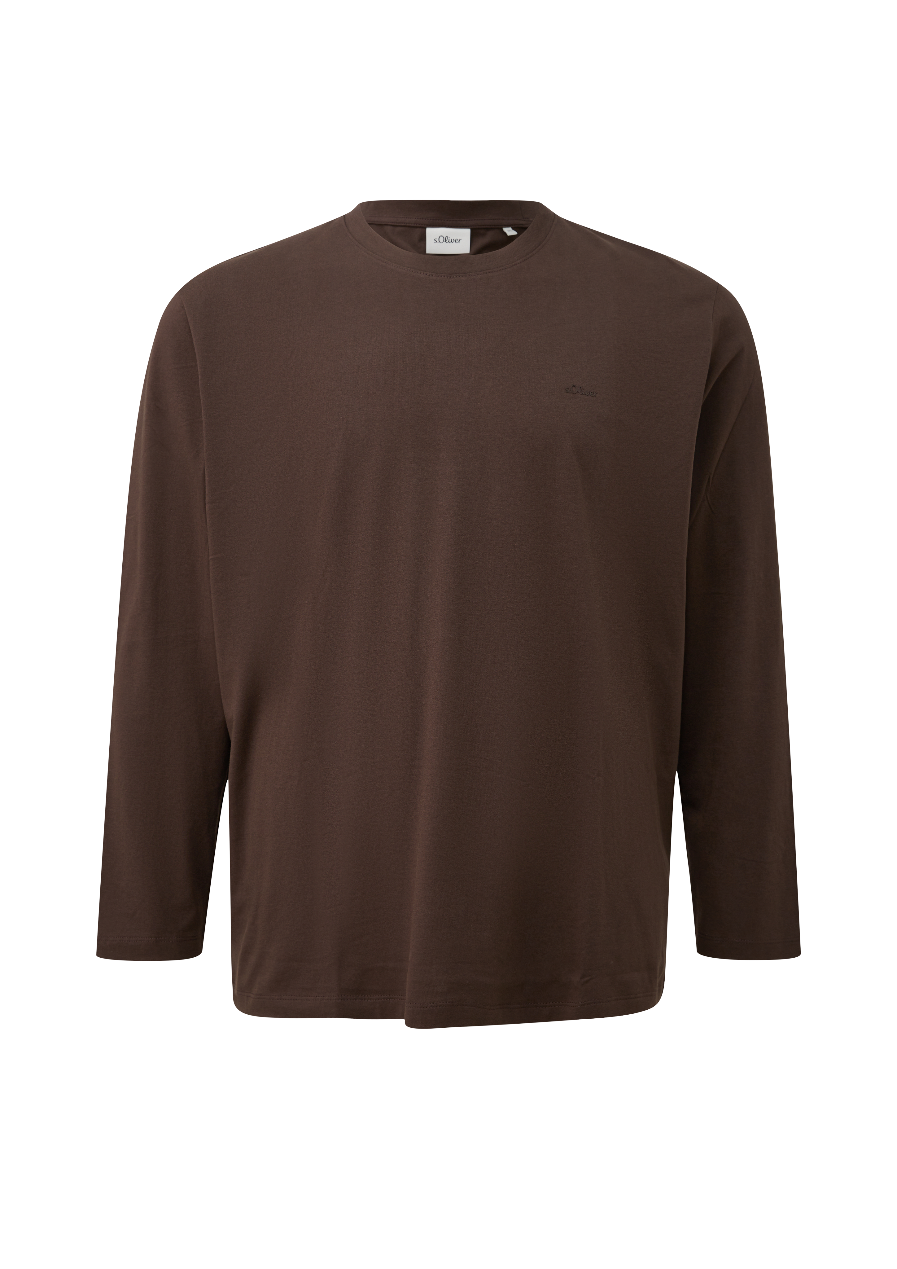 Katoenen shirt met lange mouwen en logo