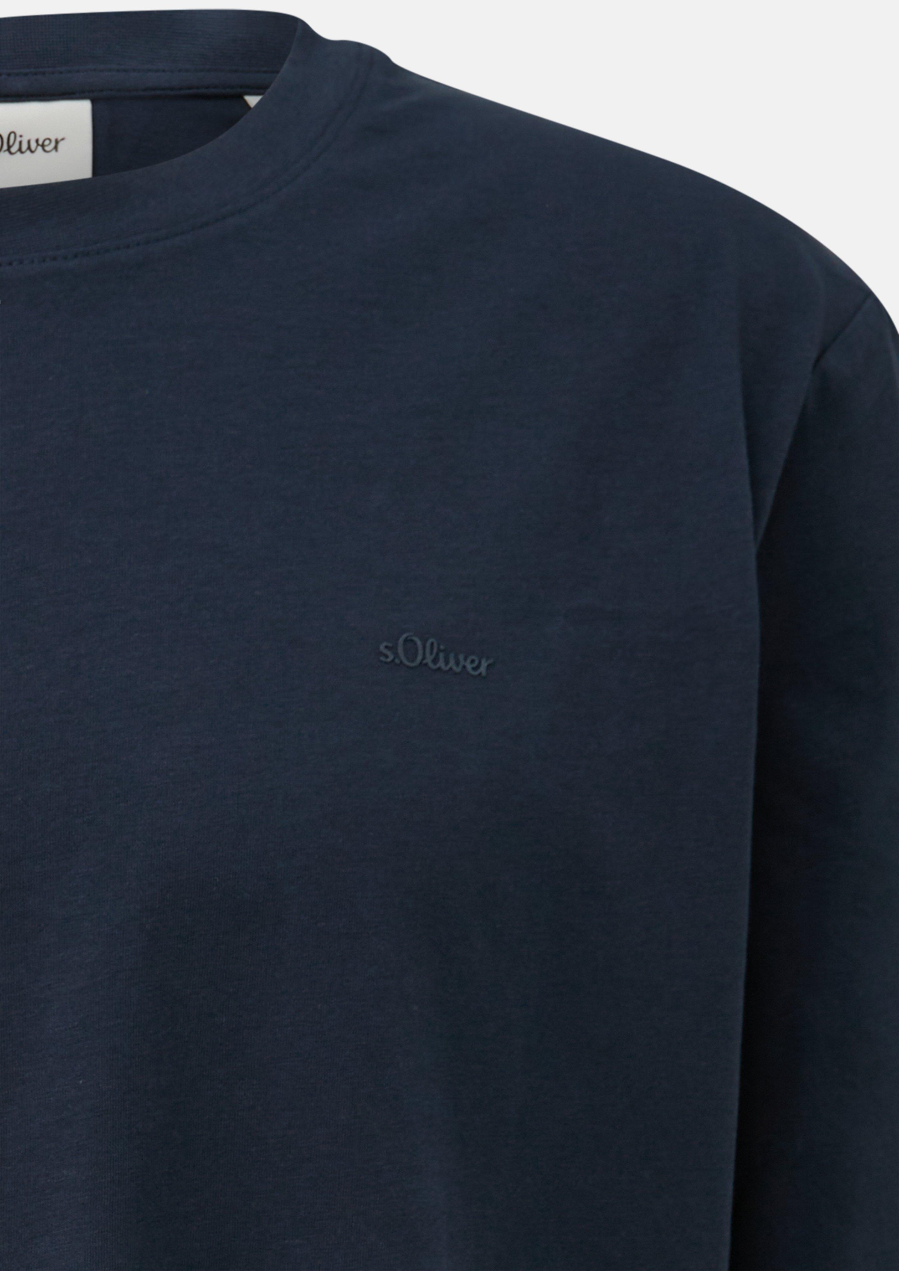 Heren T-Shirt in blauw van s.Oliver Men Tall Sizes
